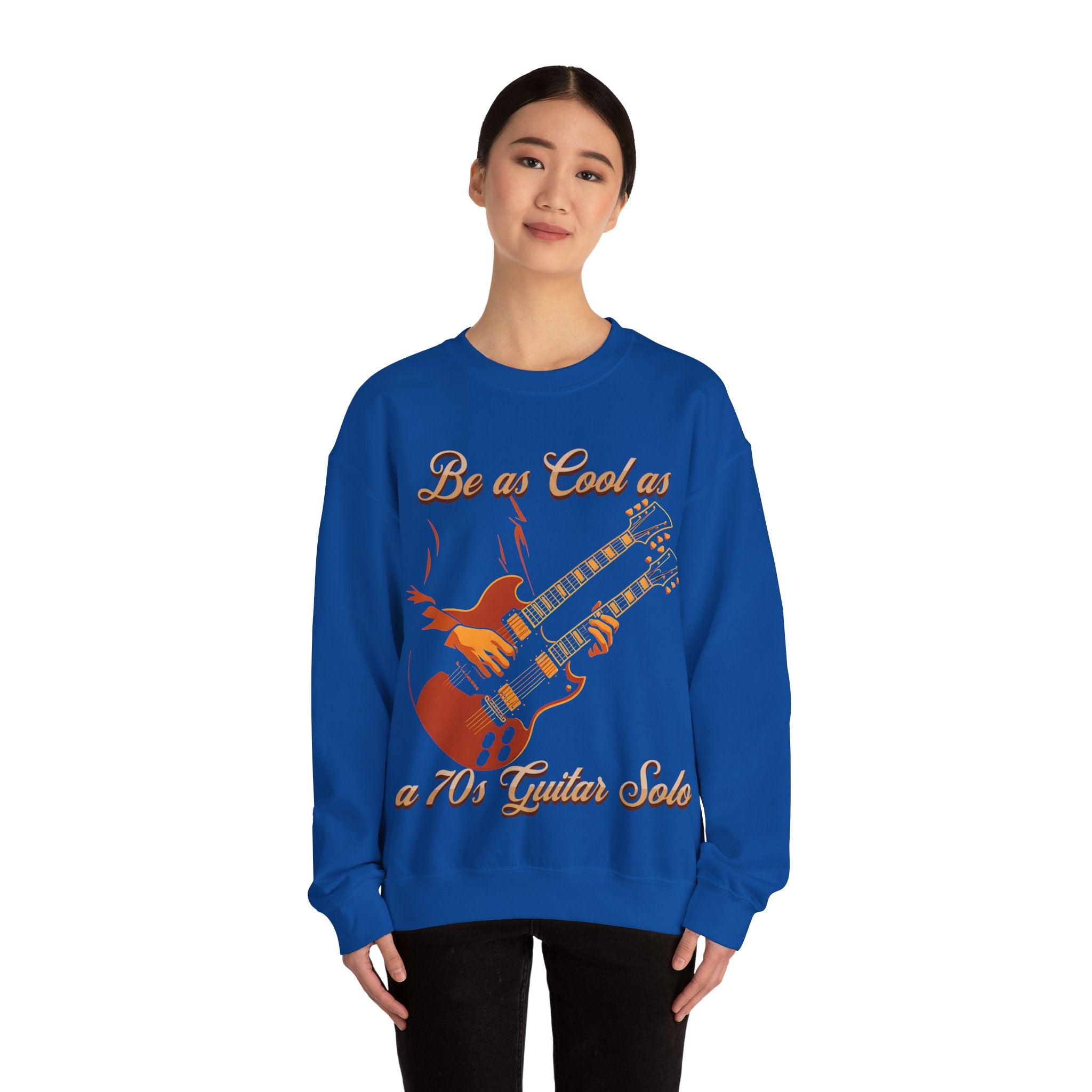Vintage Guitar Solo Crewneck Sweatshirt | Be as Cool as a 70's Guitar Solo