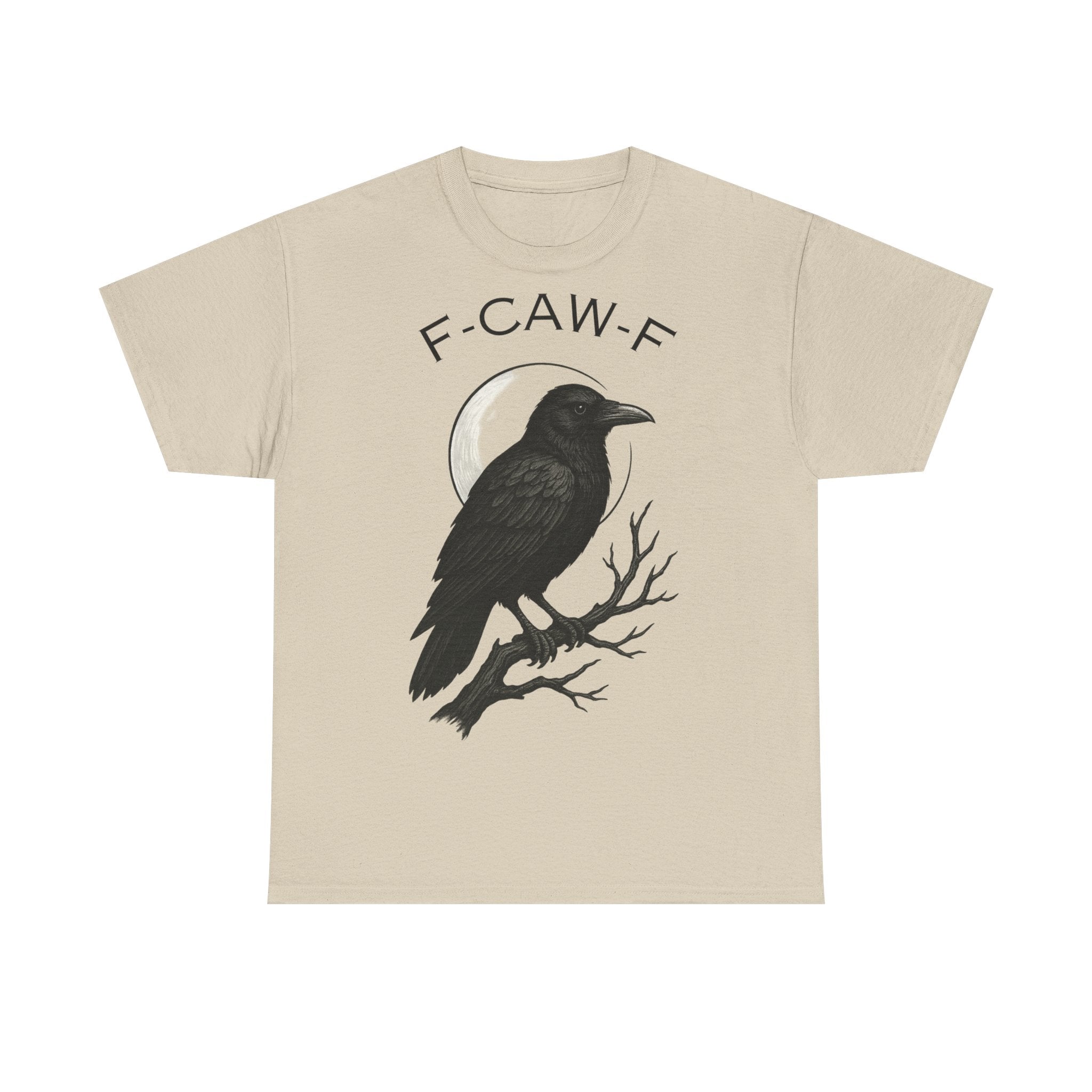 Caw-F Unisex Cotton Tee, Raven Shirt, Bird Lover Gift, Halloween Apparel, Nature T-Shirt, Unique Graphic Tee