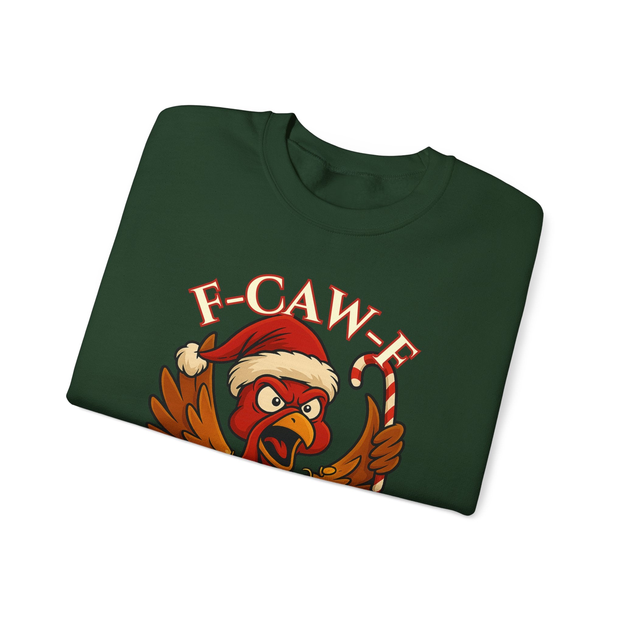 Funny Christmas Sweatshirt - 'F-Caw-F I'm Merry' Unisex Crewneck
