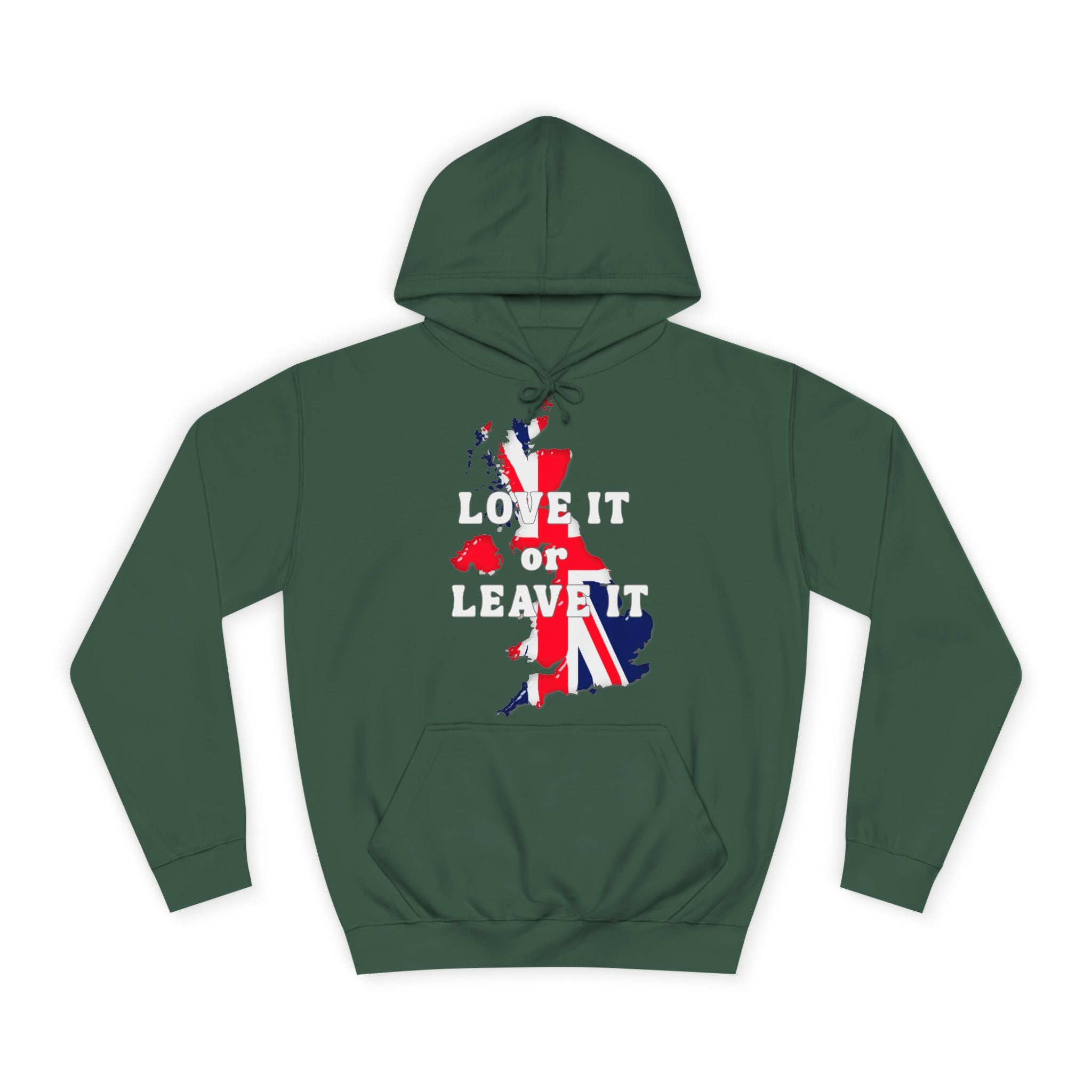 Unisex College Hoodie with UK Map Design, Cozy Campus Wear, Great for Graduation, Gift for Students, Casual Style