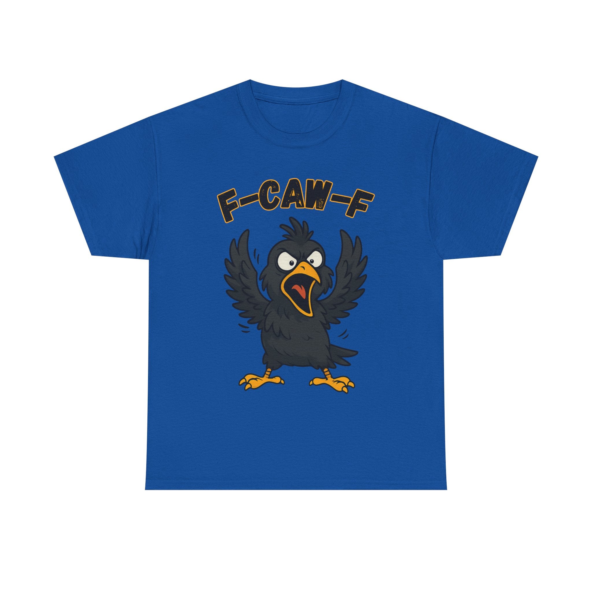 F-Caw-F Unisex Heavy Cotton Tee, Funny Graphic Shirt, Casual Wear, Unique Gift, Bird Lover Apparel
