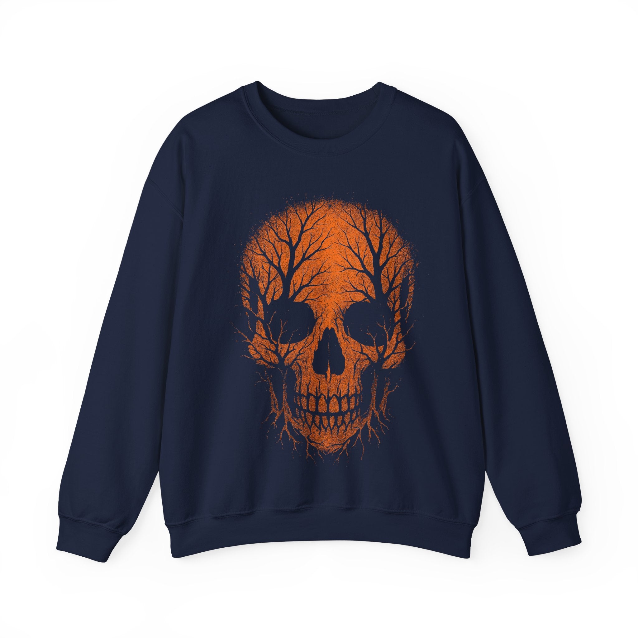 Halloween Skull Trees Crewneck Sweatshirt