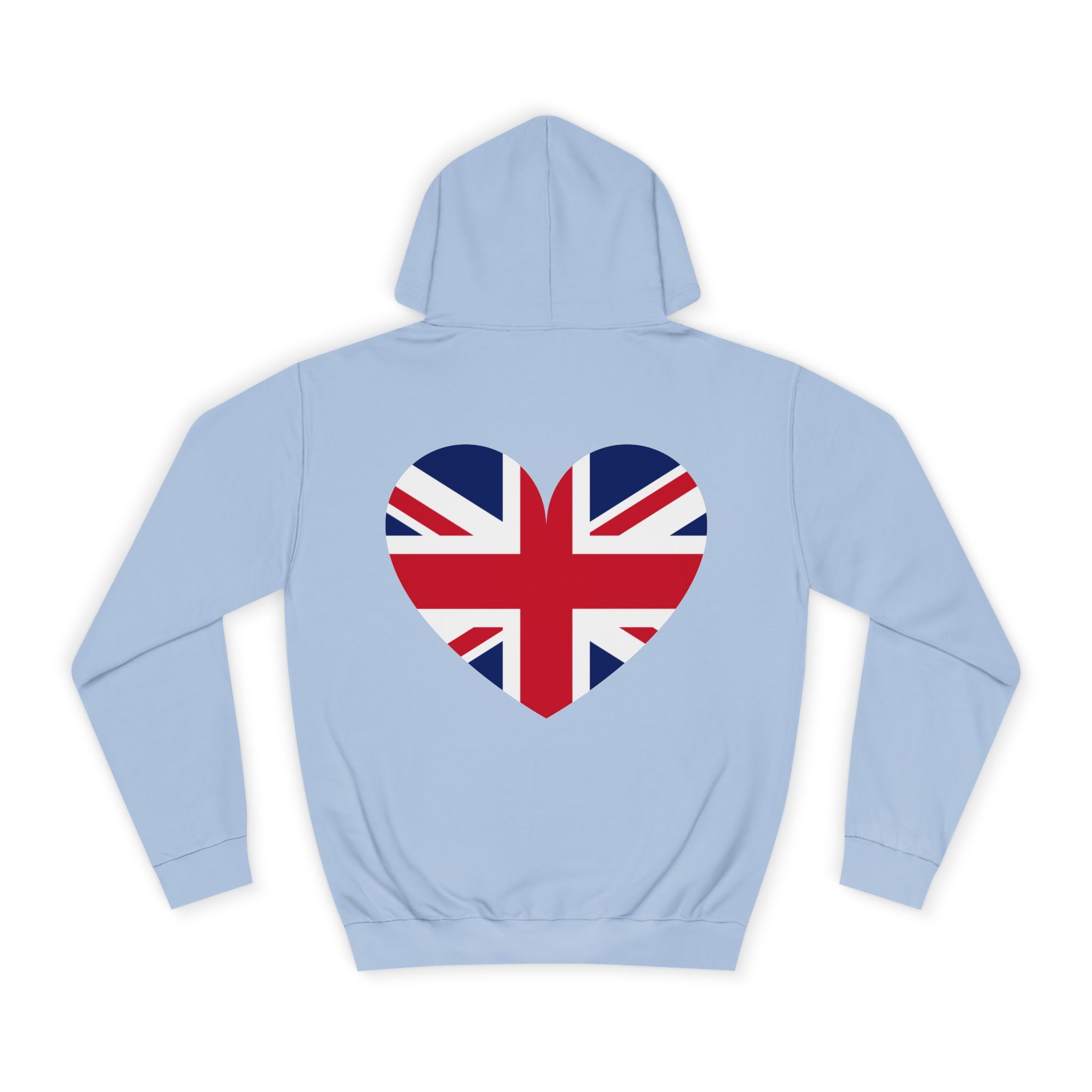 Love Me or Leave Me College Hoodie - Unisex Casual Wear, Cozy Street Style, Perfect Gift, British Heart Design