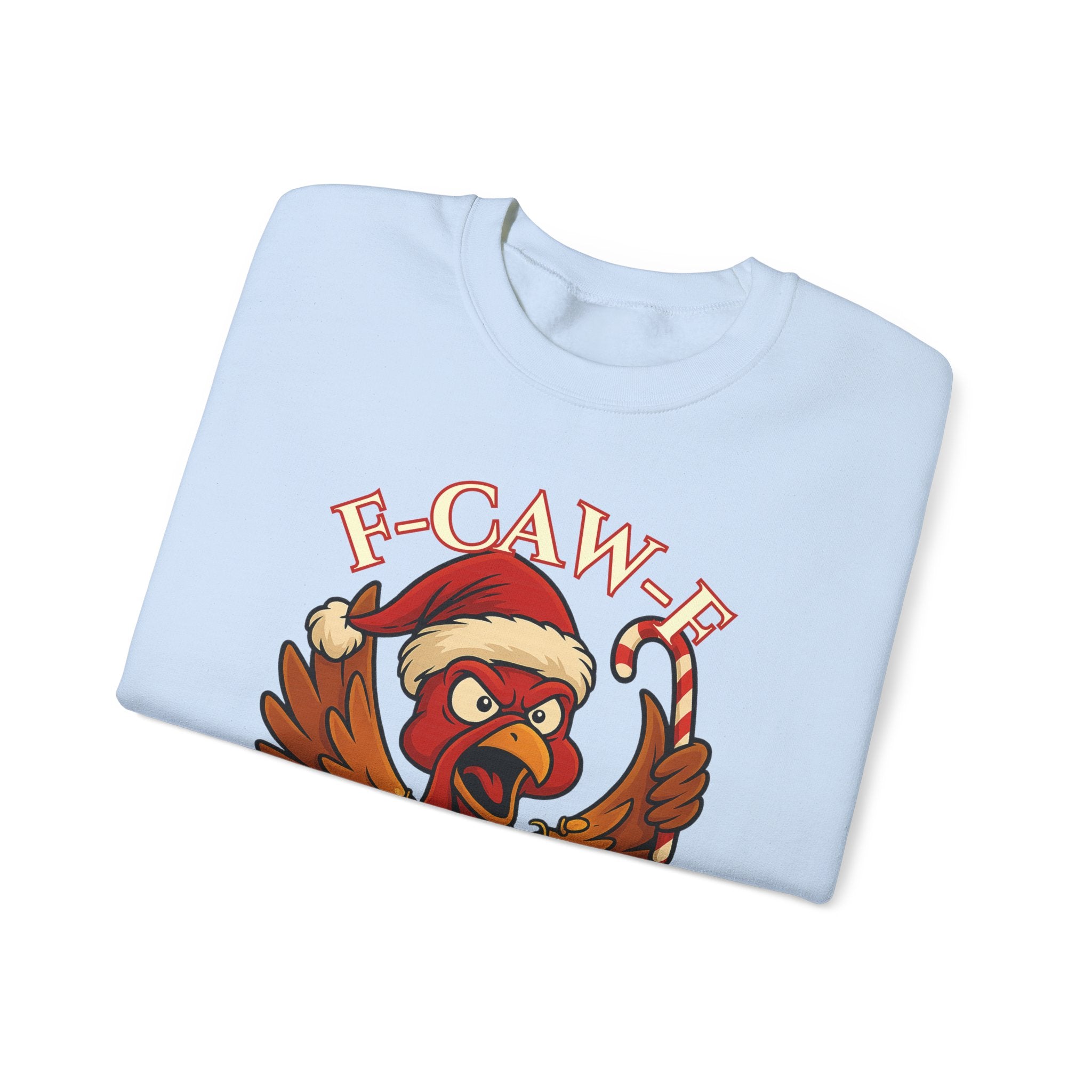 Funny Christmas Sweatshirt - 'F-Caw-F I'm Merry' Unisex Crewneck