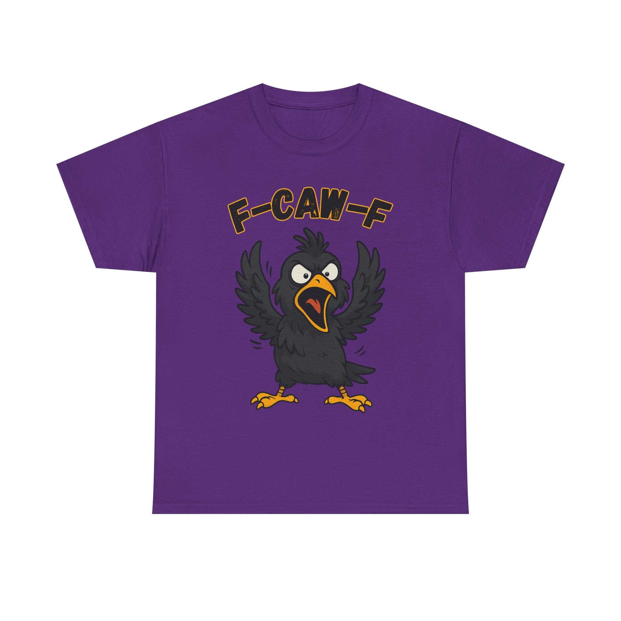 F-Caw-F Unisex Heavy Cotton Tee, Funny Graphic Shirt, Casual Wear, Unique Gift, Bird Lover Apparel