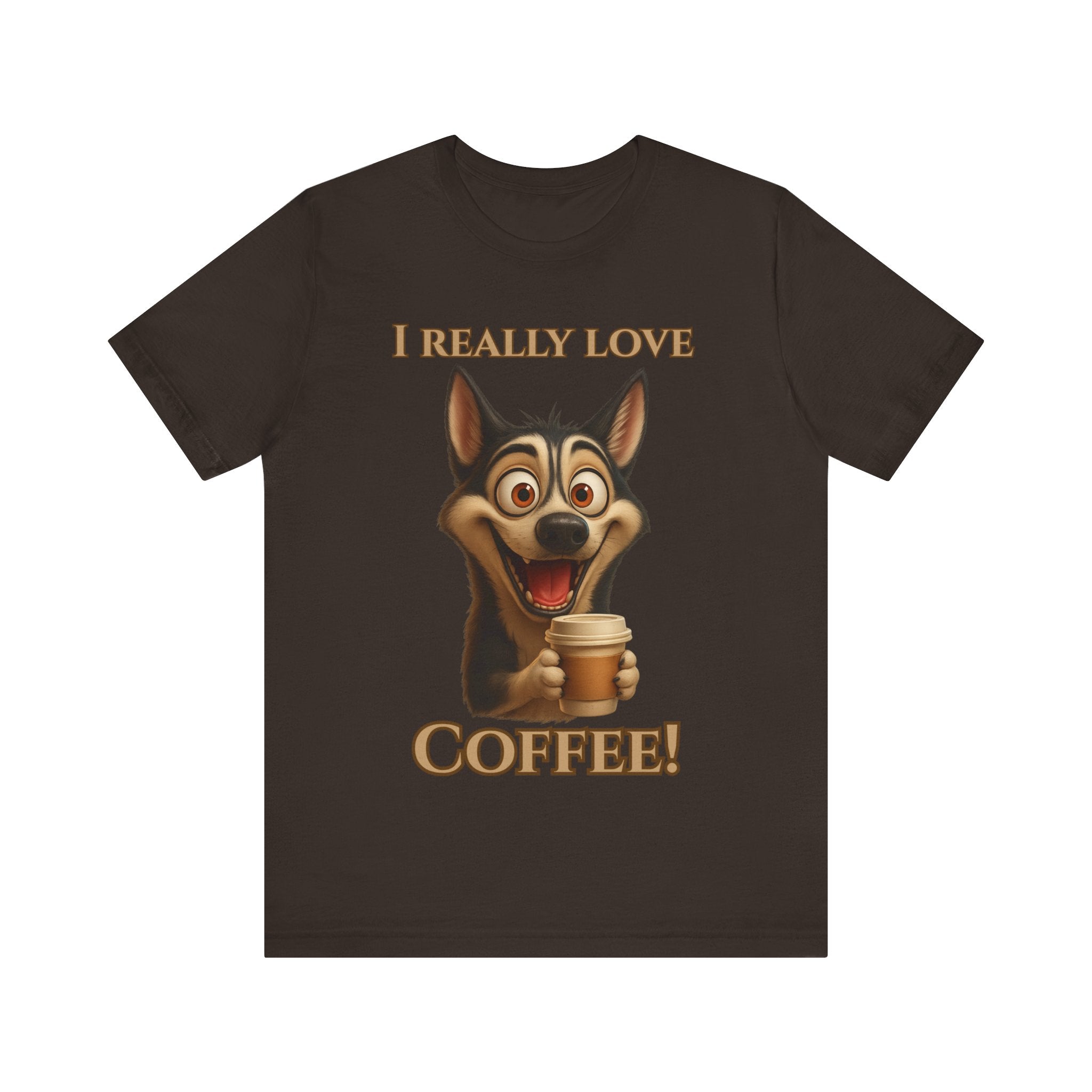 Coffee-Loving Dog Unisex Tee