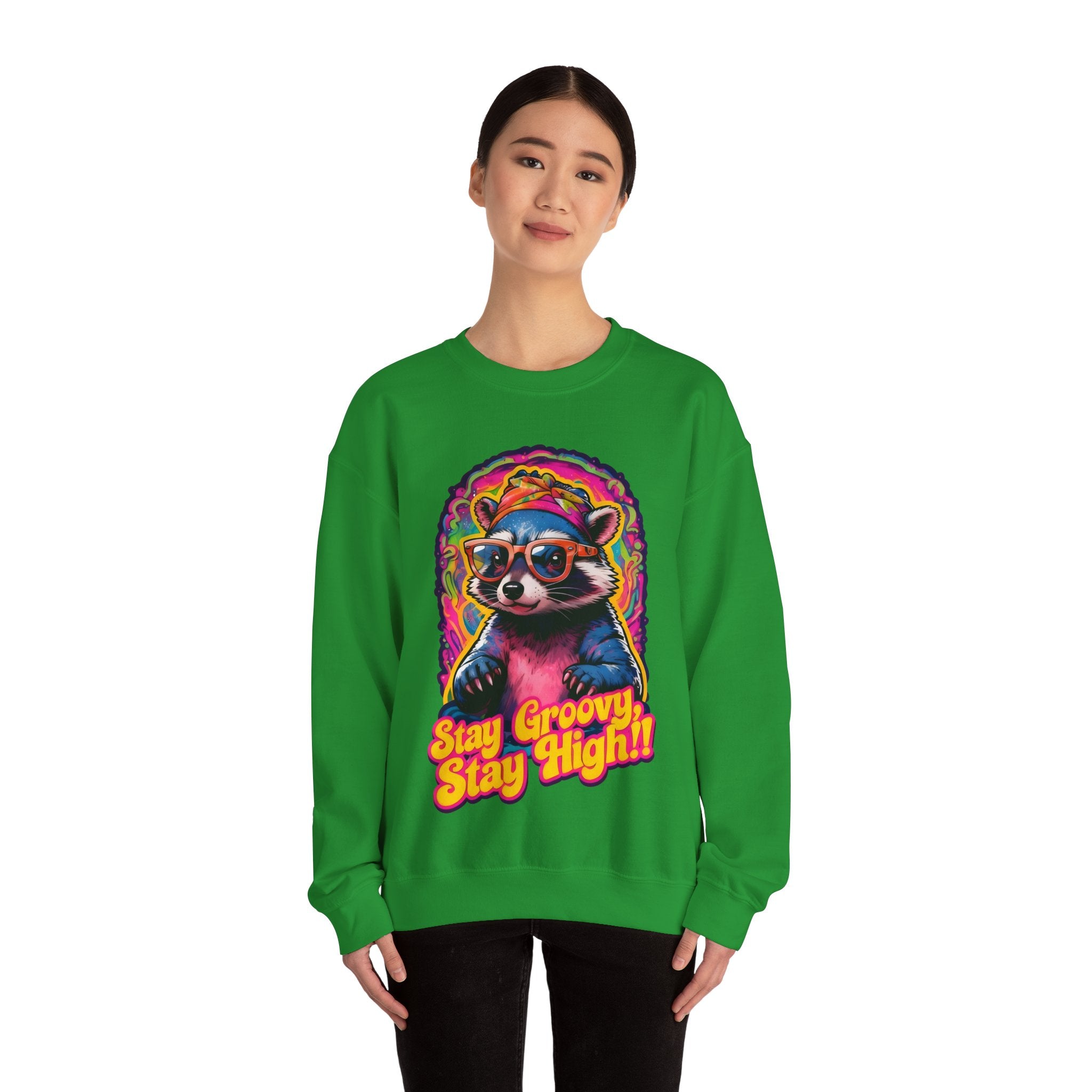 Stay Groovy Raccoon Sweatshirt