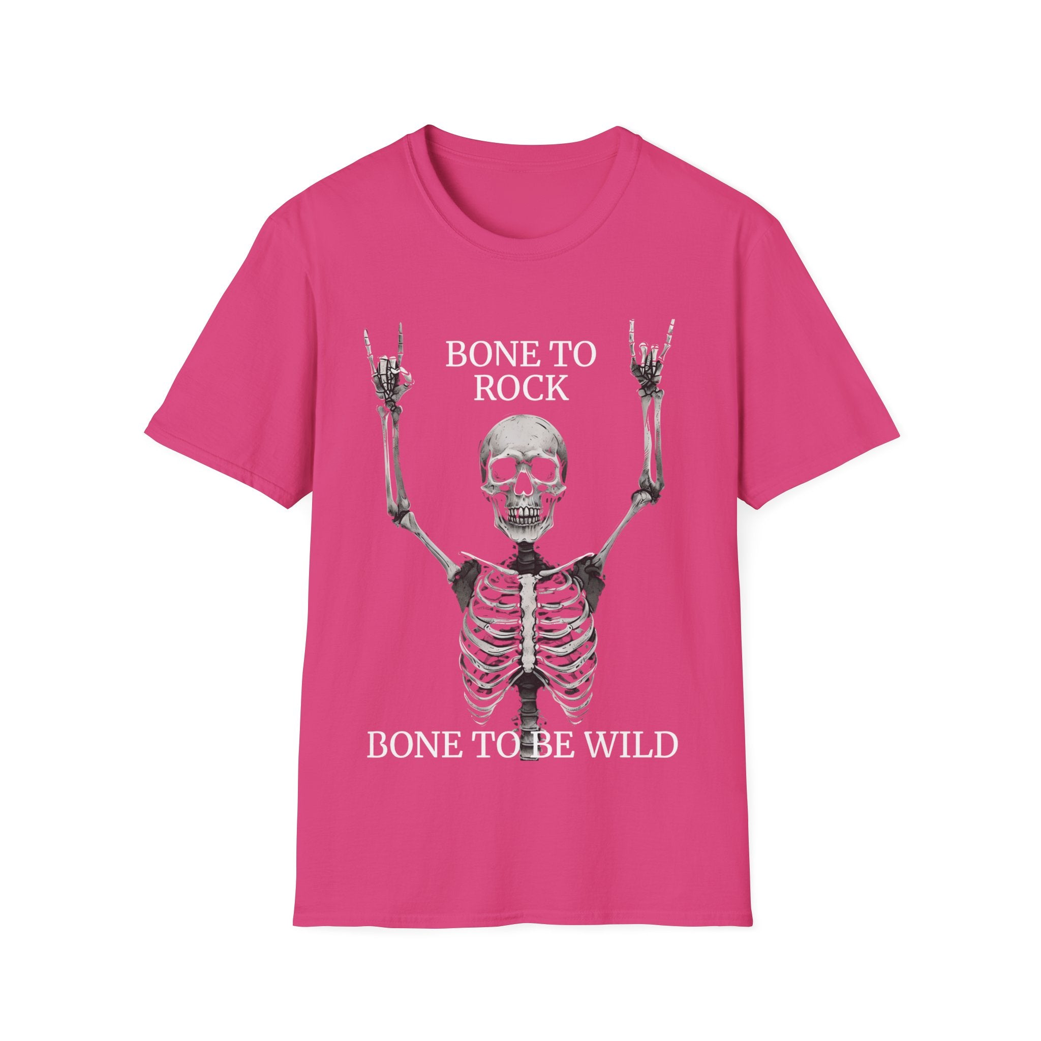 Bone to Rock T-Shirt - Unisex Skull Graphic Tee, Halloween Costume, Music Lover Gift, Fun Party Wear, Casual Outfit