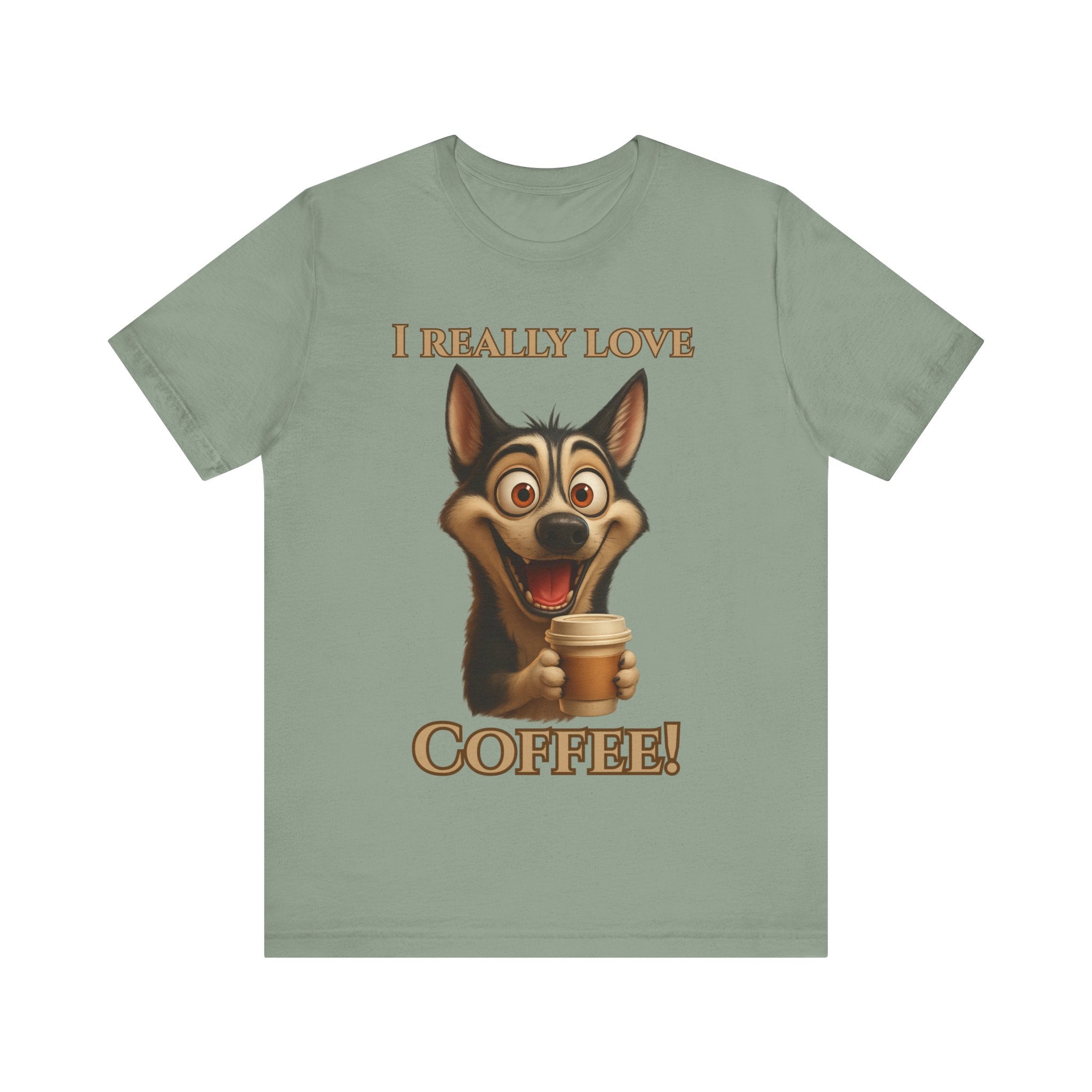 Coffee-Loving Dog Unisex Tee