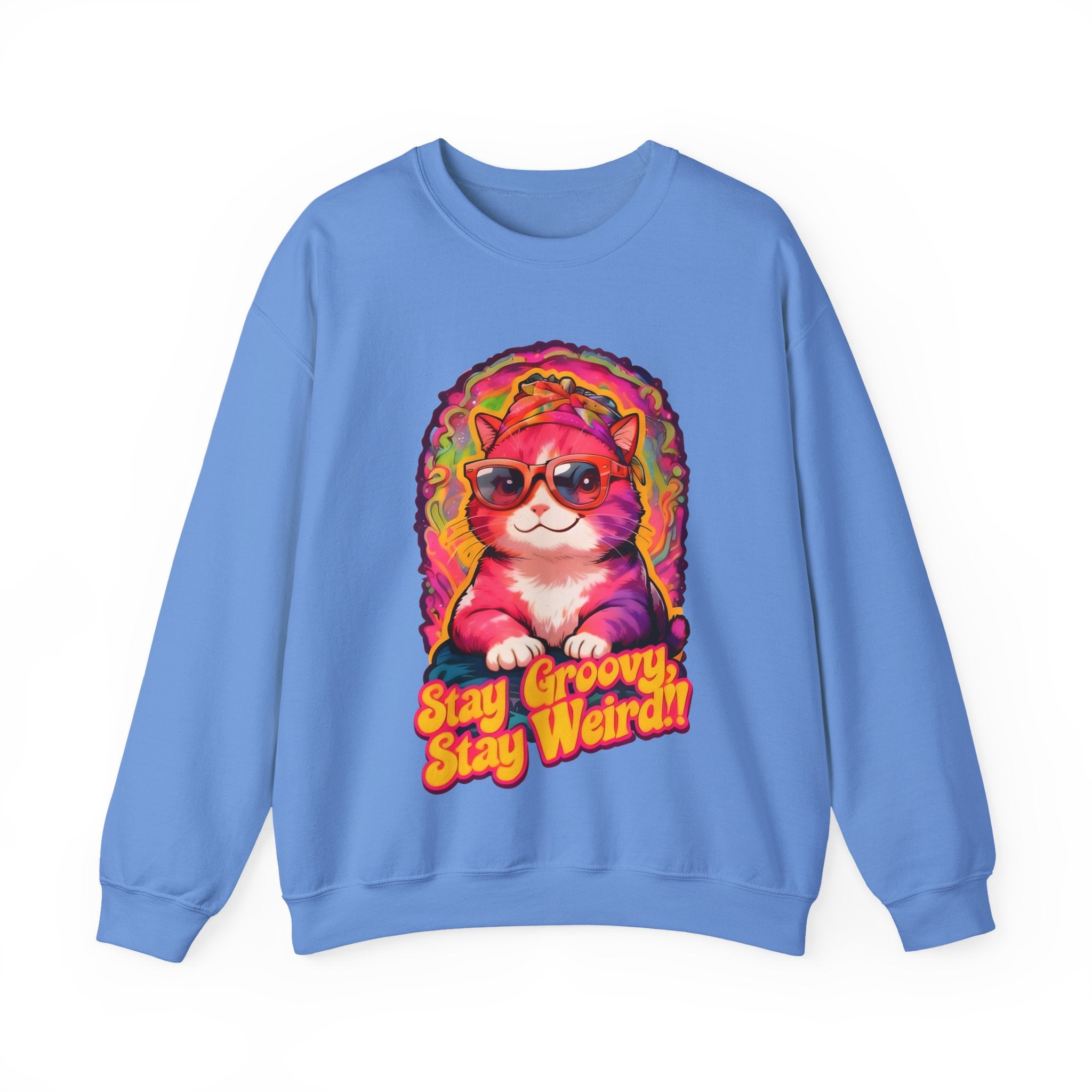 Stay Groovy Stay Weird Cat Sweatshirt