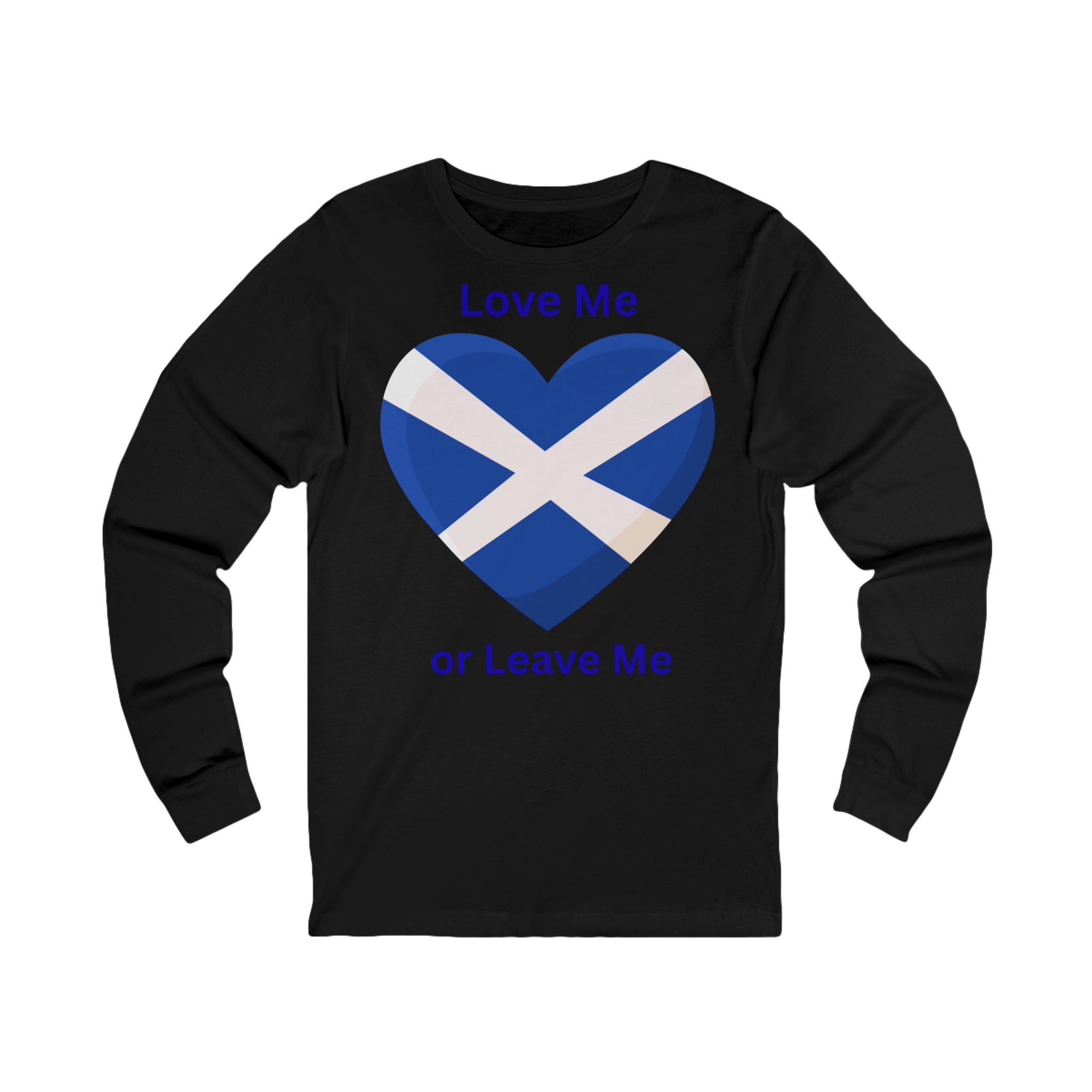 Scotland Love Long Sleeve Tee, Unisex Jersey Tee, Scottish Pride Shirt, Heart Tee, Gift for Him/Her, Casual Wear