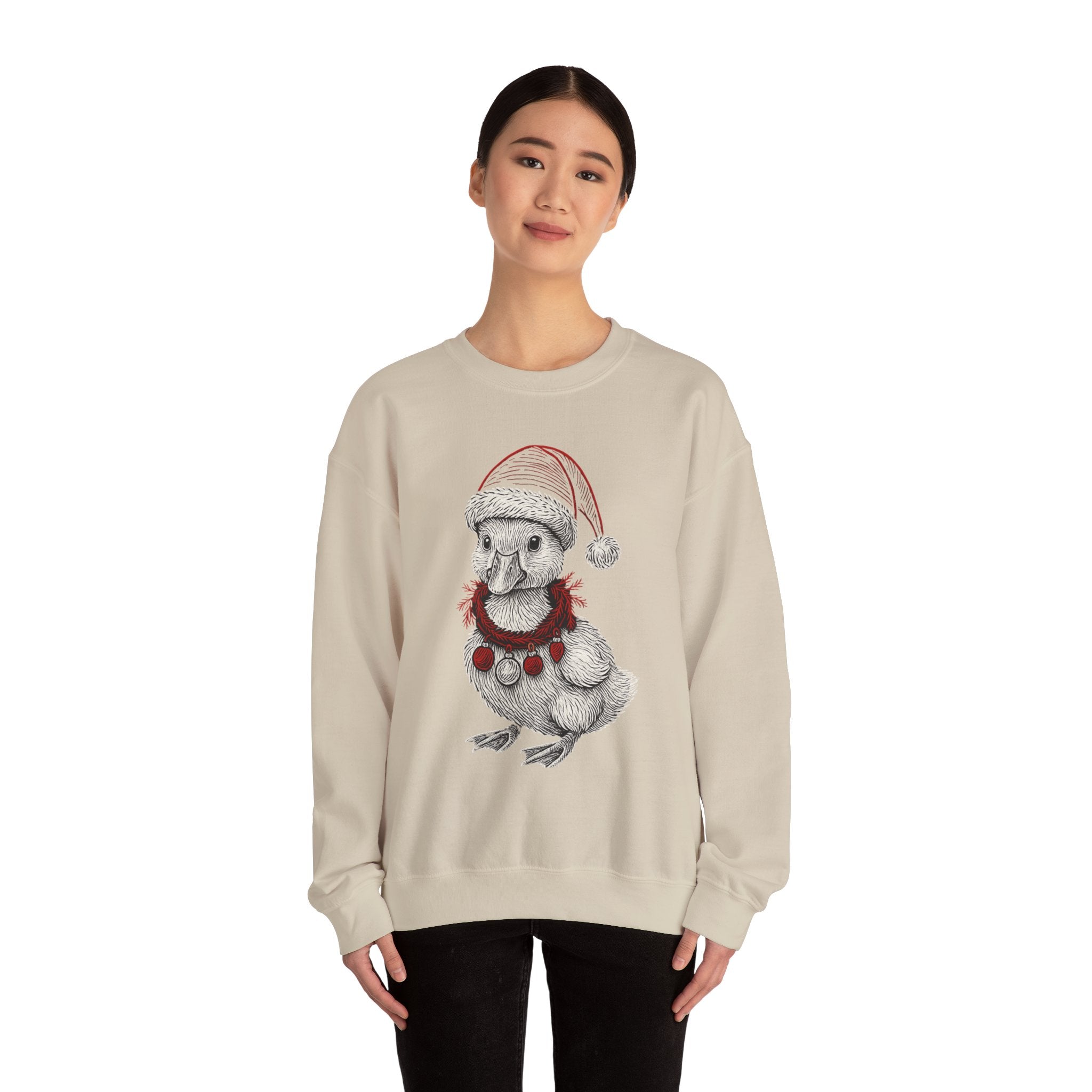 Festive Holiday Crewneck Sweatshirt, Cute Animal Sweater, Christmas Gift, Cozy Apparel, Unisex Fleece Top, Seasonal Fashion