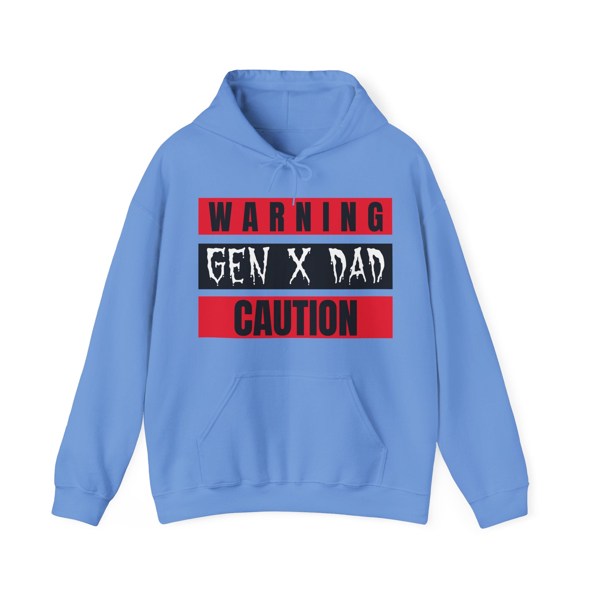 GEN X DAD Caution Hoodie, Funny Fathers Day Gift, Unisex Hoodie, Casual Weekend Wear, Dad Humour Apparel.