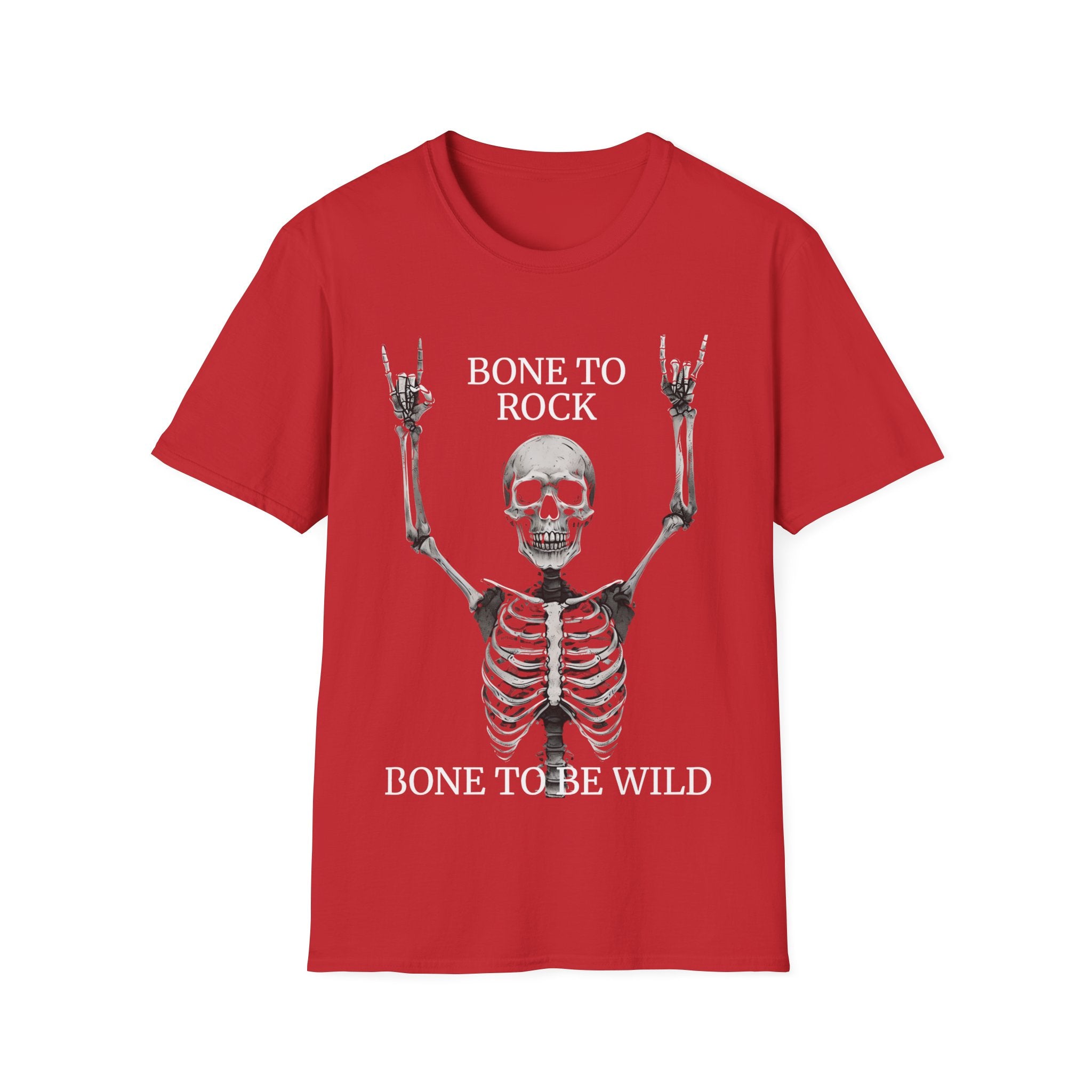 Bone to Rock T-Shirt - Unisex Skull Graphic Tee, Halloween Costume, Music Lover Gift, Fun Party Wear, Casual Outfit
