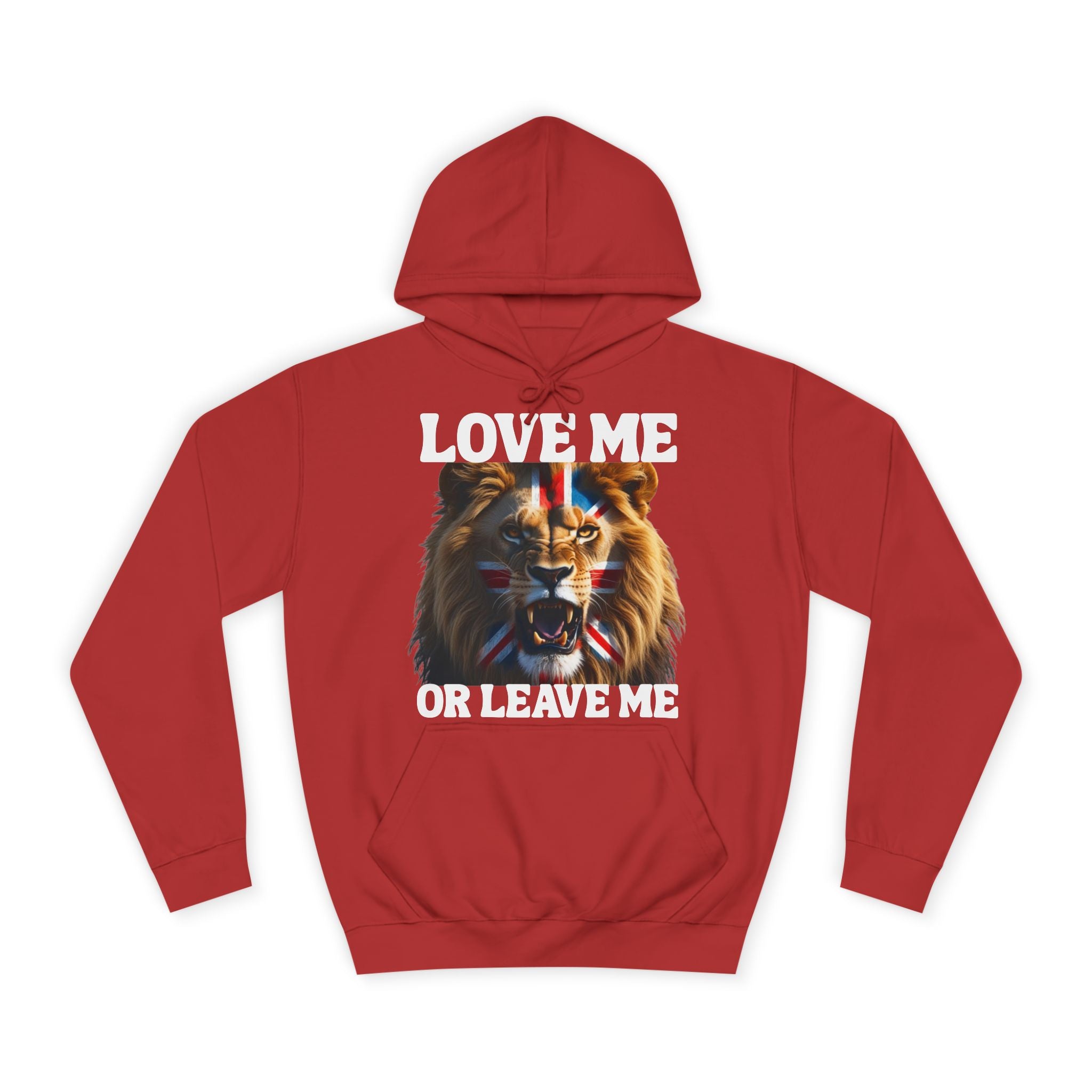 Bold Lion Print Unisex College Hoodie | Statement Sweatshirt for Students | Gift for Animal Lovers | Trendy Casual Wear | Hooded Pullover