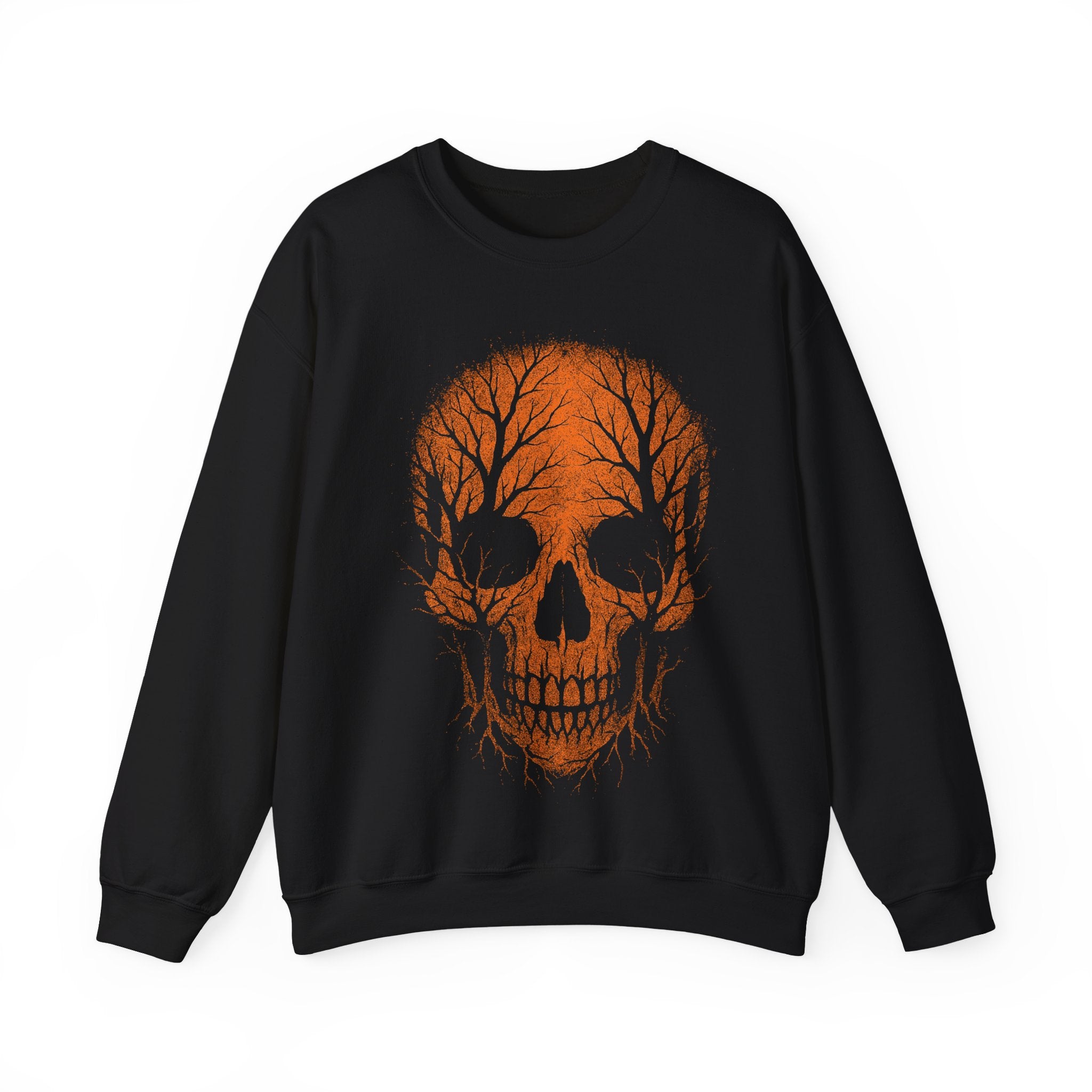 Halloween Skull Trees Crewneck Sweatshirt