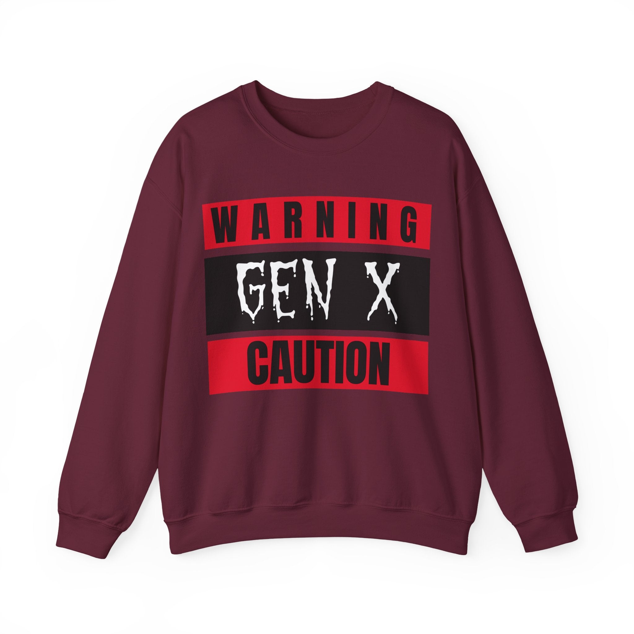 Gen X Warning Crewneck Sweatshirt, Vintage Sweatshirt, Unisex Sweater, Gift for Gen X, Retro Crewneck, Trendy Casual Wear