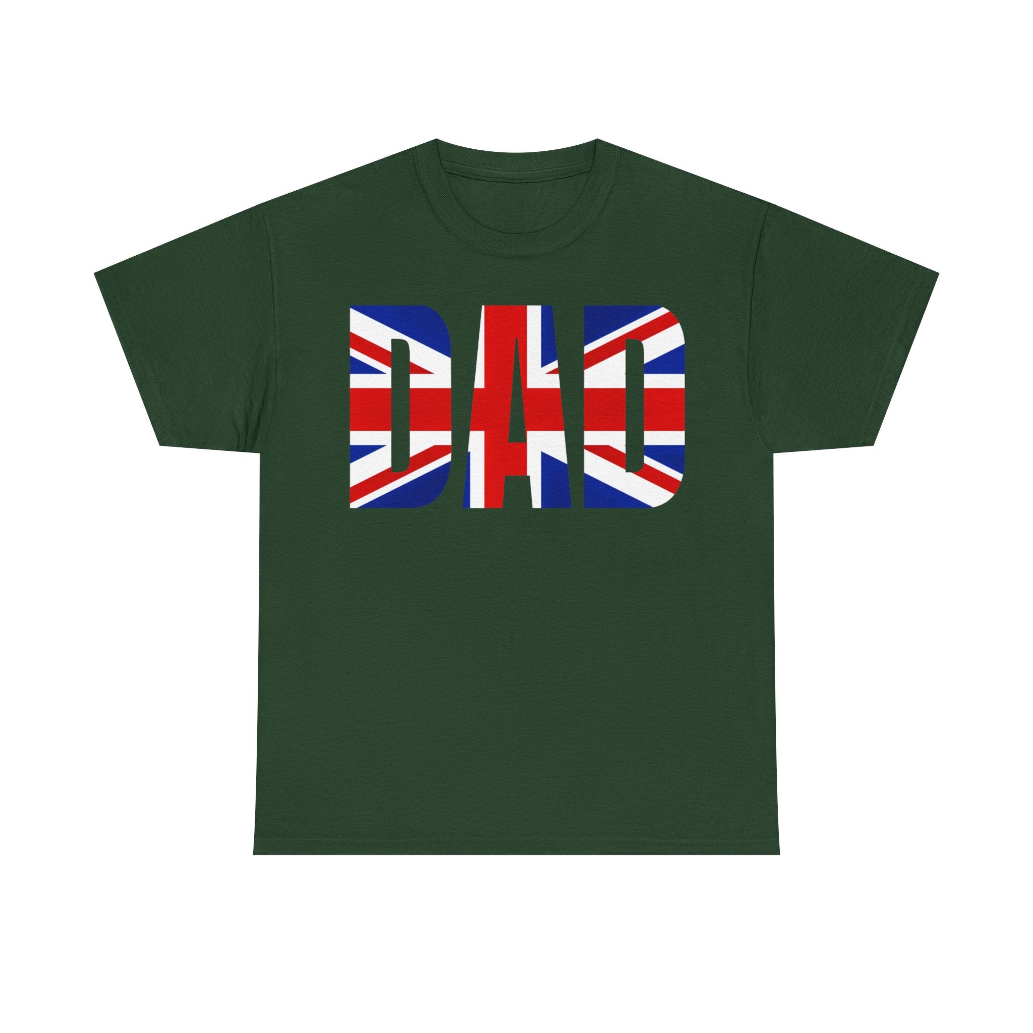 British Flag Dad Tee - Perfect for Father's Day, Casual Wear, Gifts for Dads, Patriotic Fashion, Family Outings