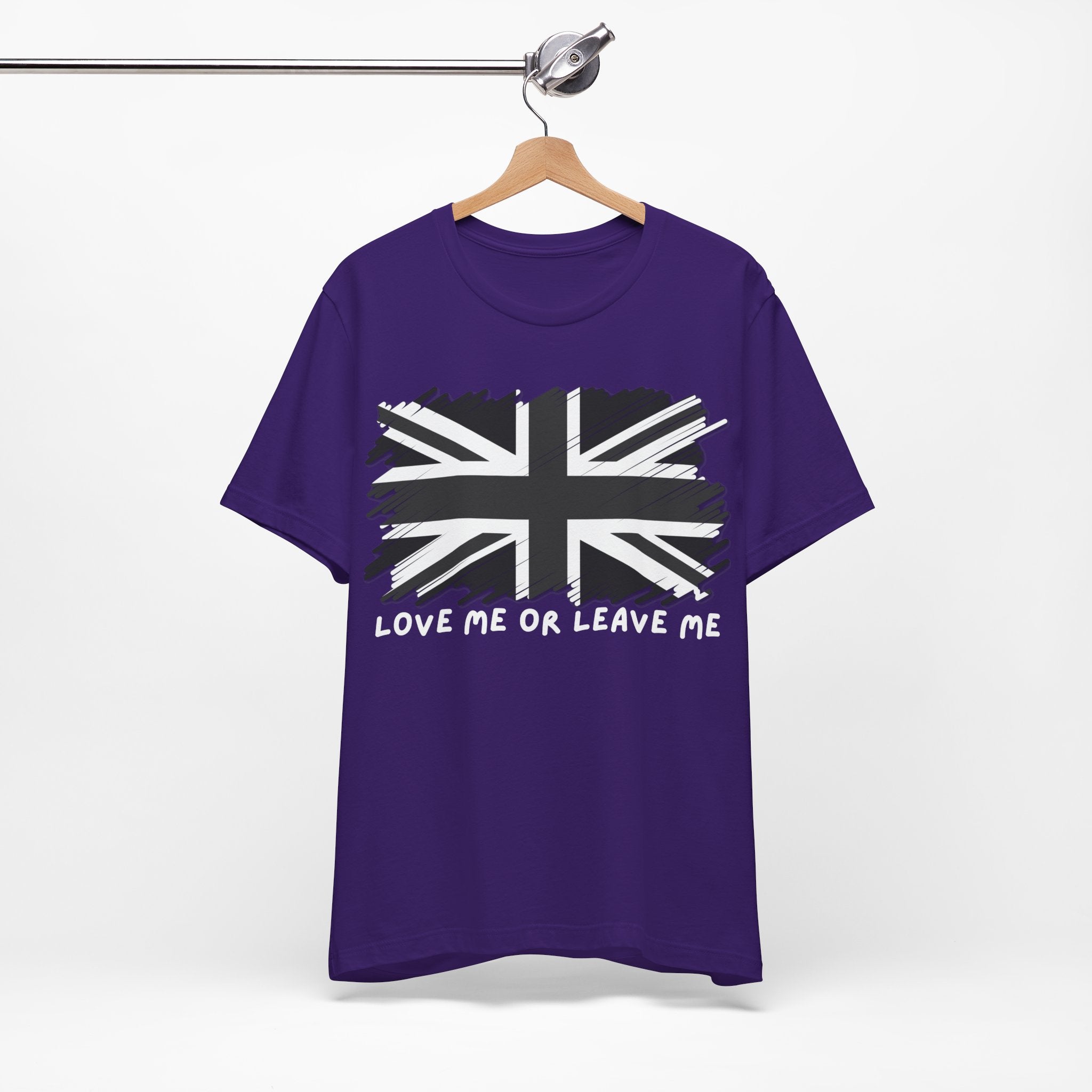 British Pride Tee - Love Me or Leave Me, Unisex Shirt, Graphic Tee, UK Flag T-Shirt, Gift for Travelers, Casual Wear