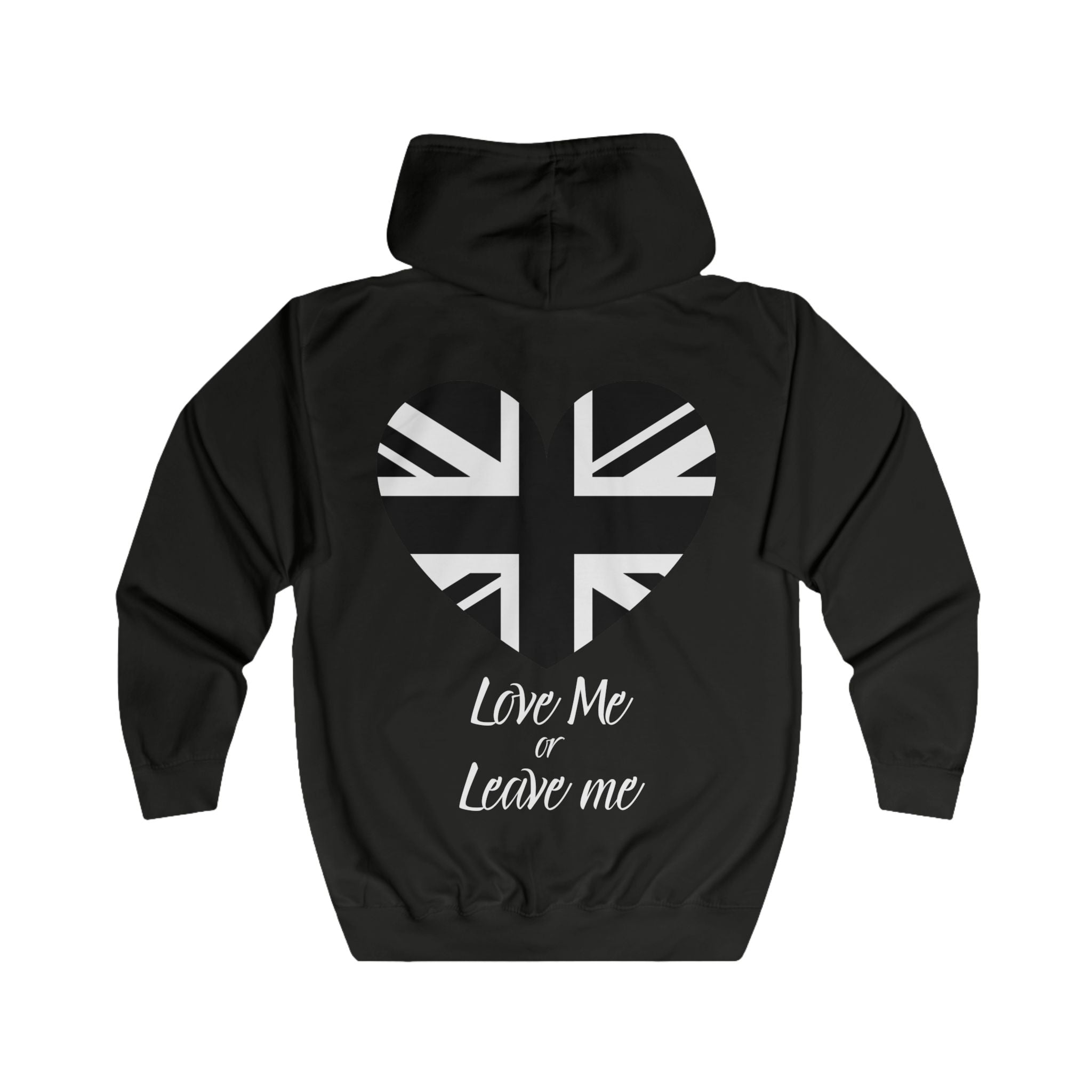Patriotic Union Jack Love Zip Hoodie | Perfect Gift for Travelers, Fall Fashion, Casual Wear, British Pride, Love Theme