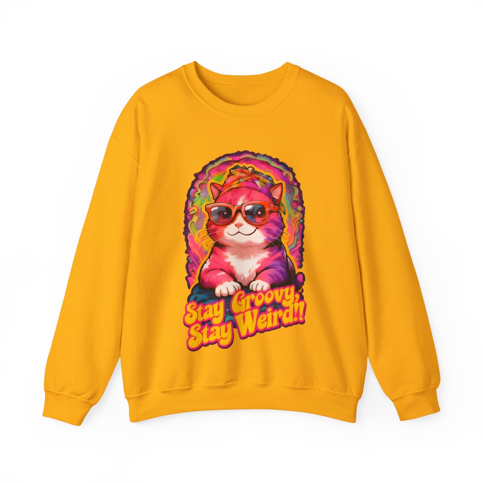 Stay Groovy Stay Weird Cat Sweatshirt