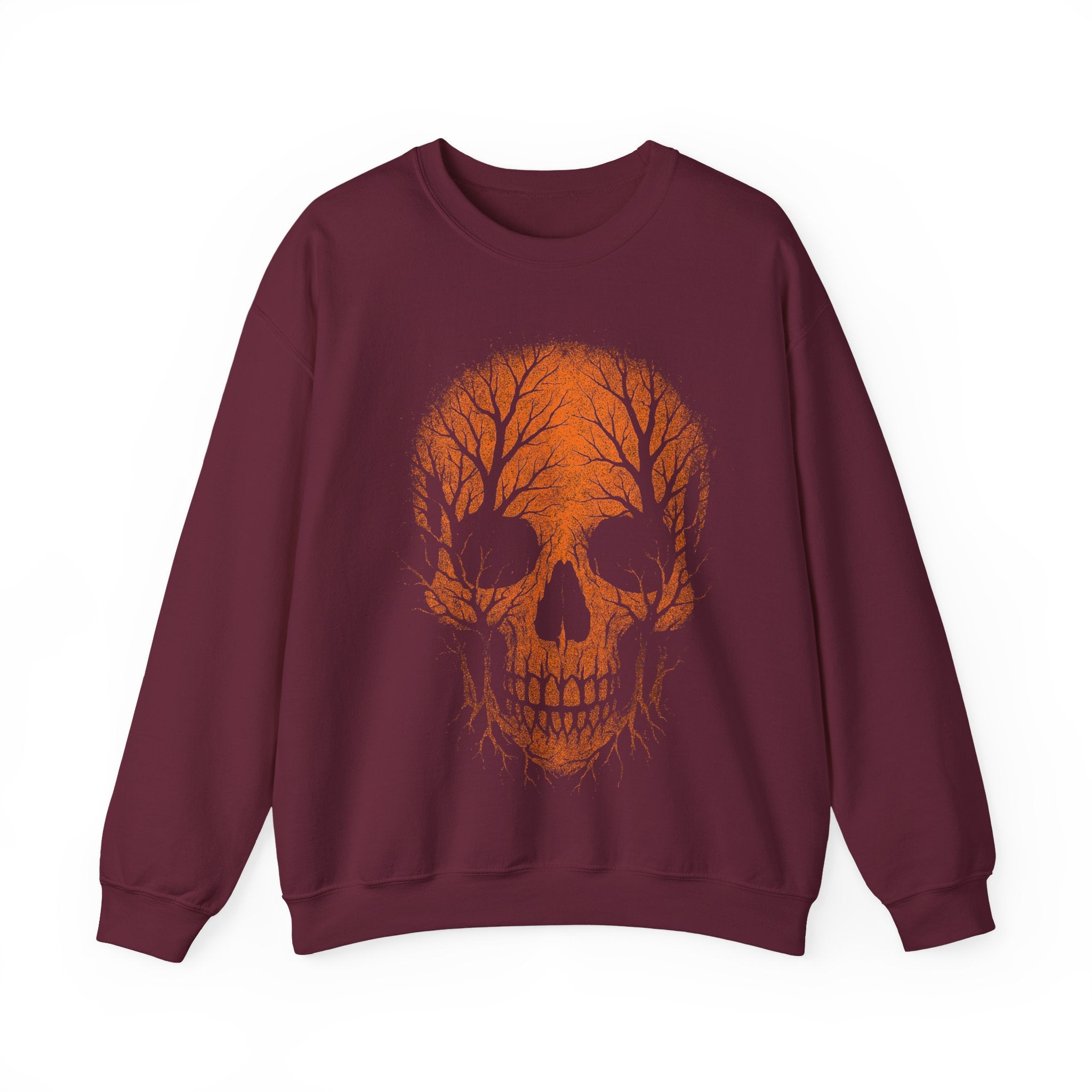 Halloween Skull Trees Crewneck Sweatshirt