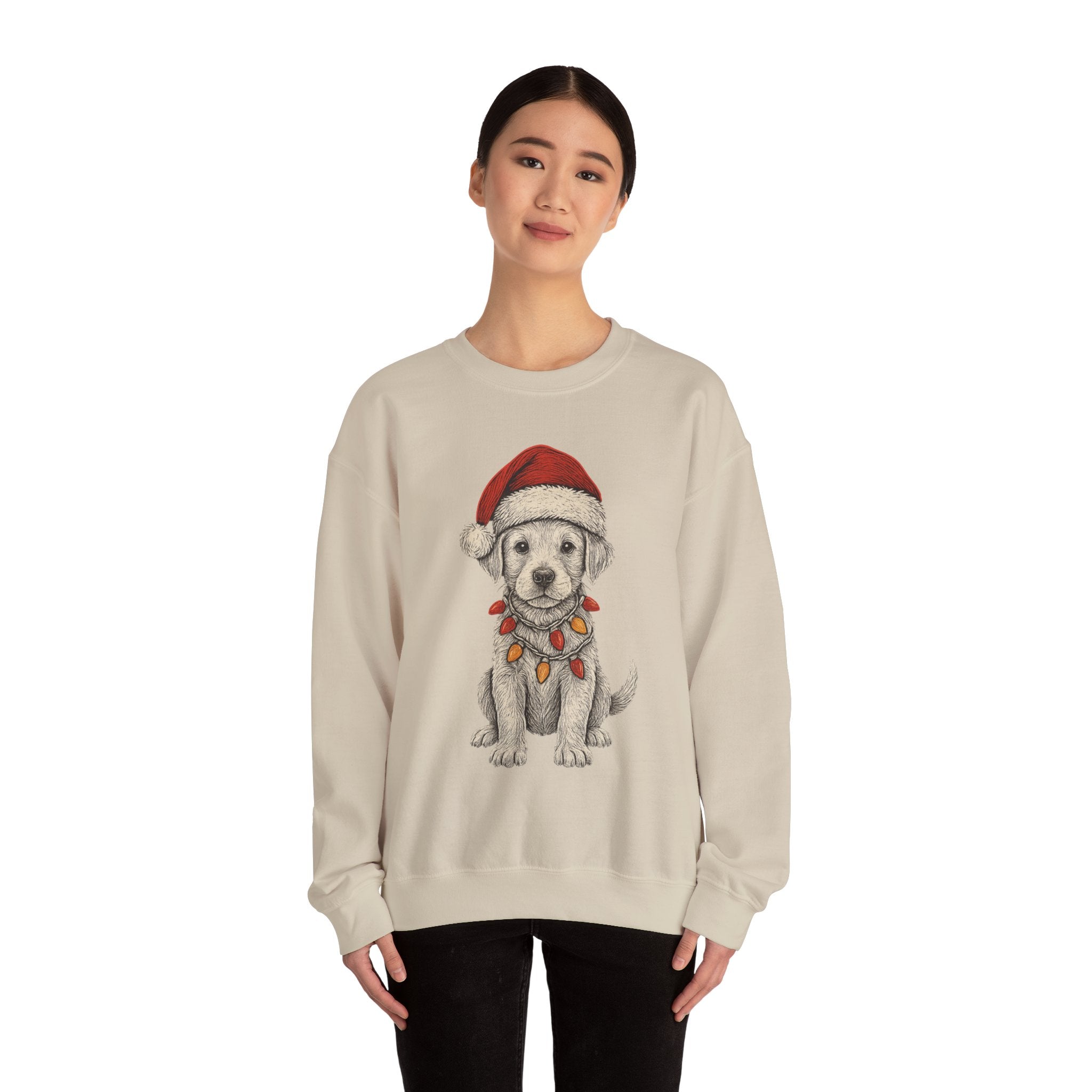 Cute Christmas Dog Sweatshirt, Holiday Apparel, Pet Lover Gift, Cozy Crewneck, Festive Sweatshirt, Winter Fashion