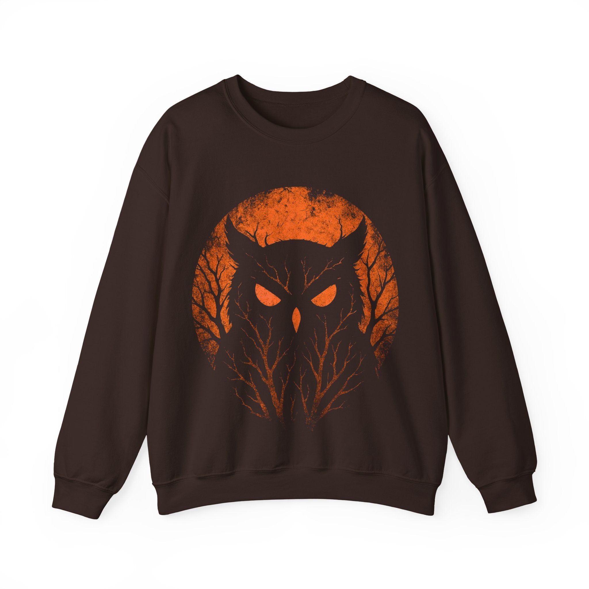 Mysterious Owl Crewneck Sweatshirt for Fall Celebrations