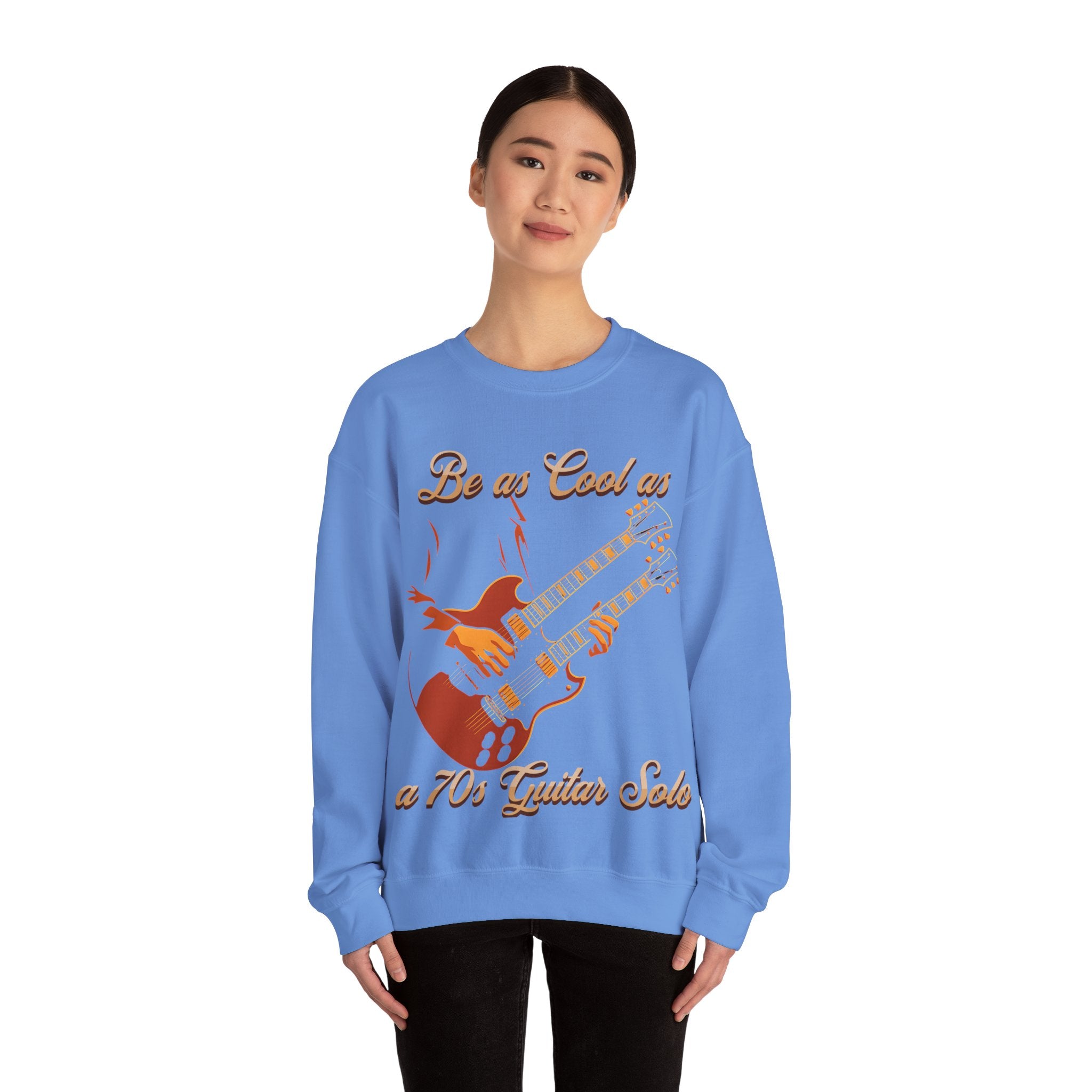 Vintage Guitar Solo Crewneck Sweatshirt | Be as Cool as a 70's Guitar Solo