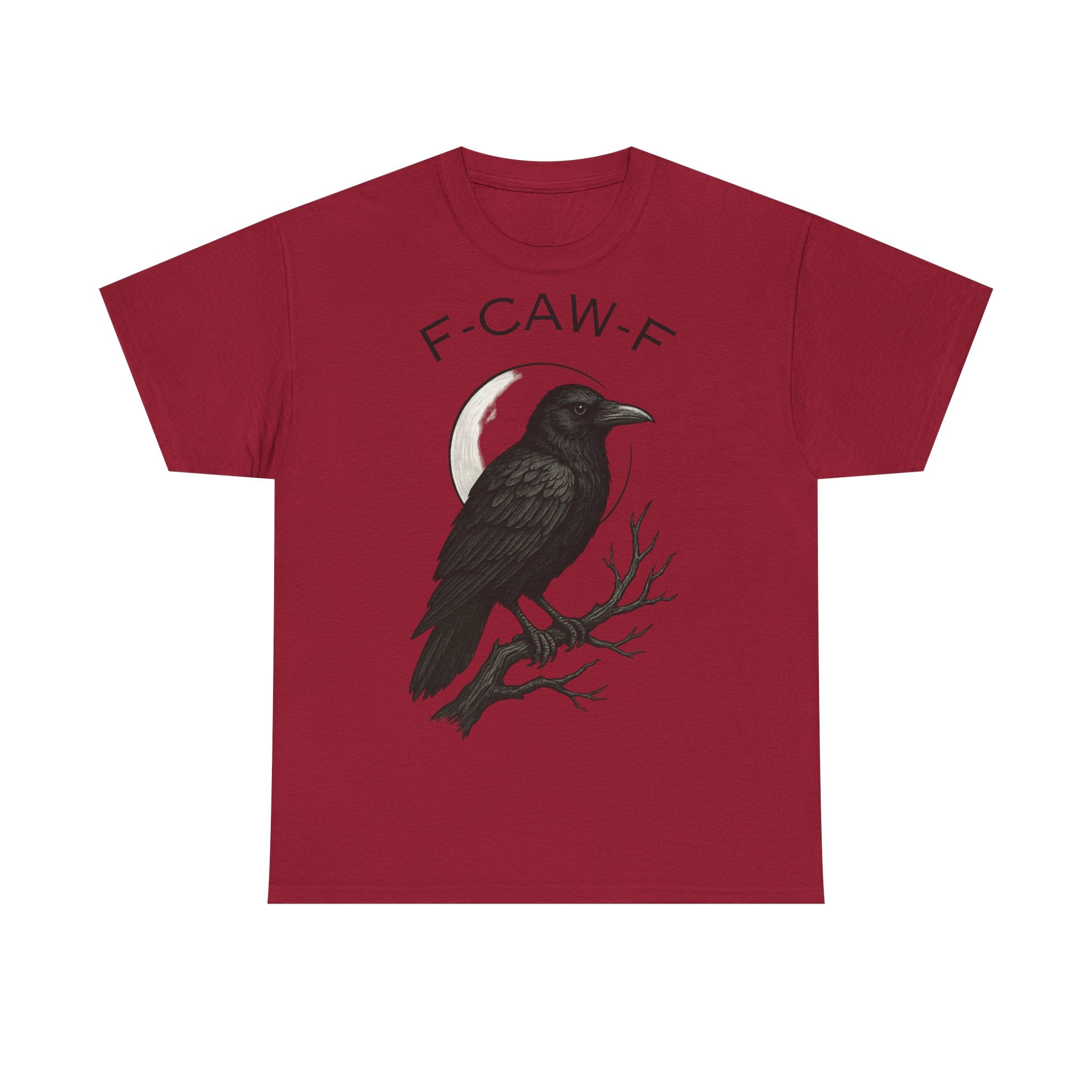 Caw-F Unisex Cotton Tee, Raven Shirt, Bird Lover Gift, Halloween Apparel, Nature T-Shirt, Unique Graphic Tee