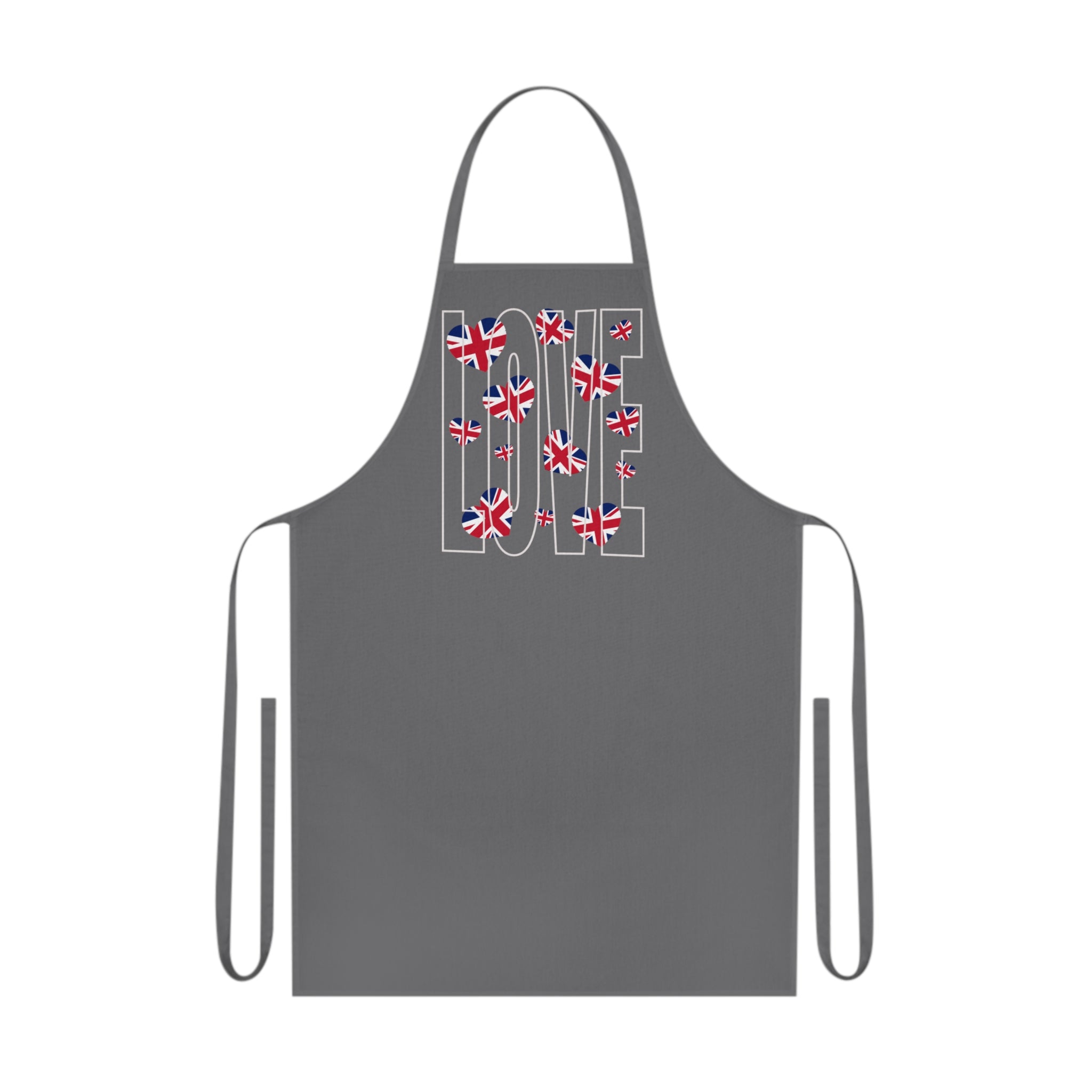 Love Britain-Inspired Cotton Apron, Perfect Gift for Chefs, Baking Enthusiasts, Valentine's Day, Kitchen Decor, Cooking Essentials