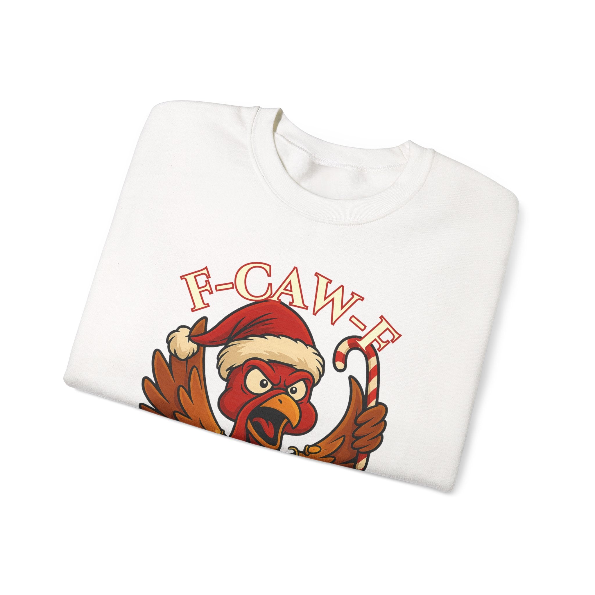 Funny Christmas Sweatshirt - 'F-Caw-F I'm Merry' Unisex Crewneck