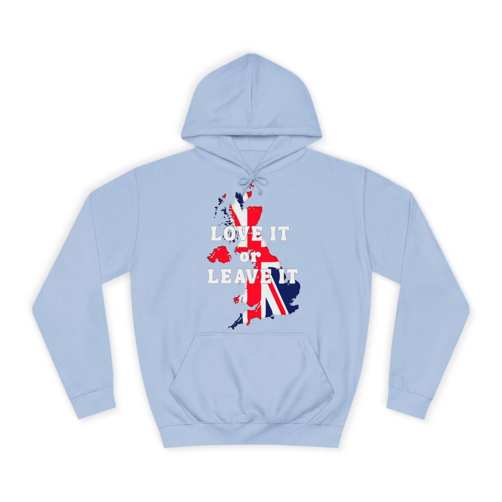 Unisex College Hoodie with UK Map Design, Cozy Campus Wear, Great for Graduation, Gift for Students, Casual Style