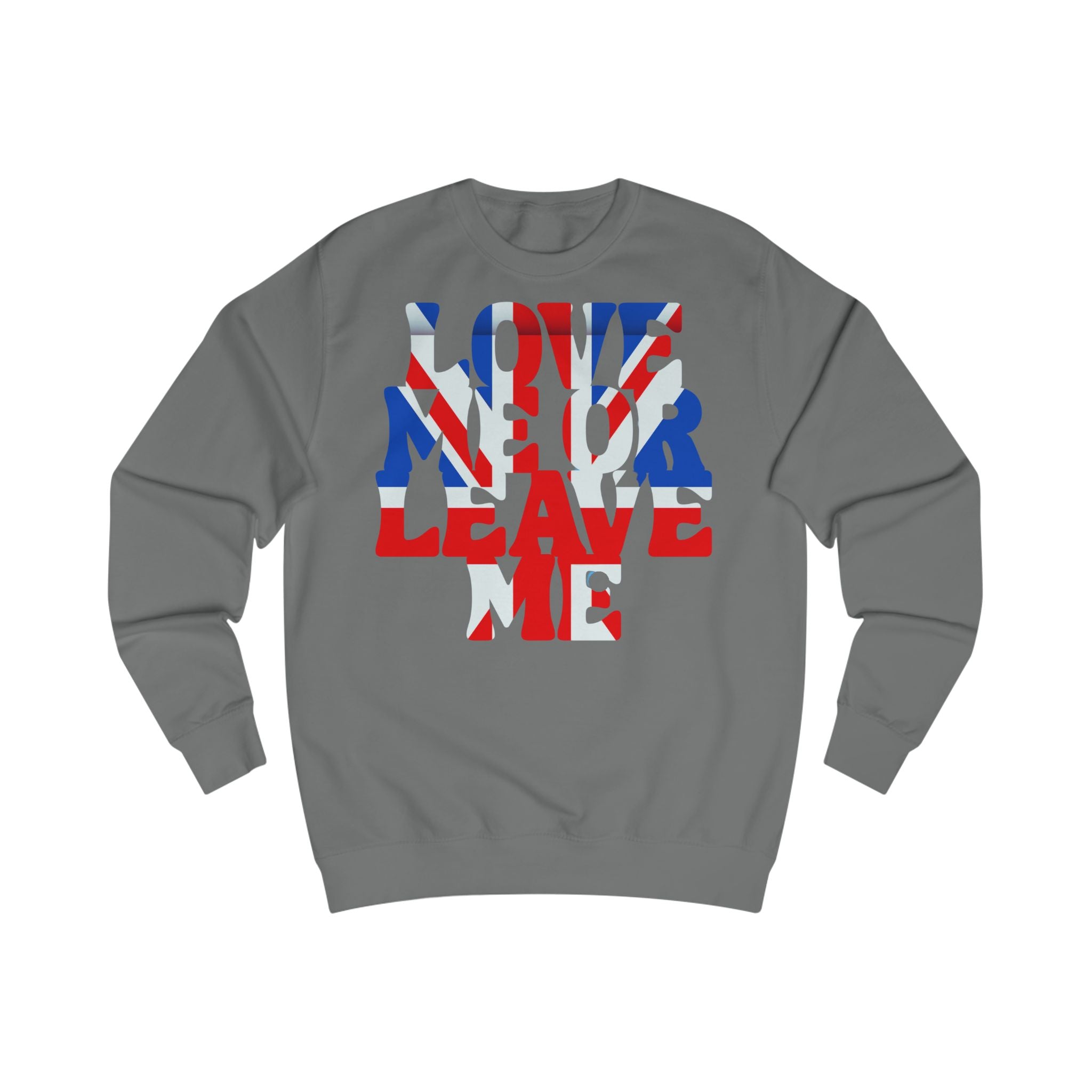 Union Jack Love Sweatshirt, British Pride, Unisex Clothing, Cozy Gift, Fall Fashion, Casual Wear, Travel Souvenir