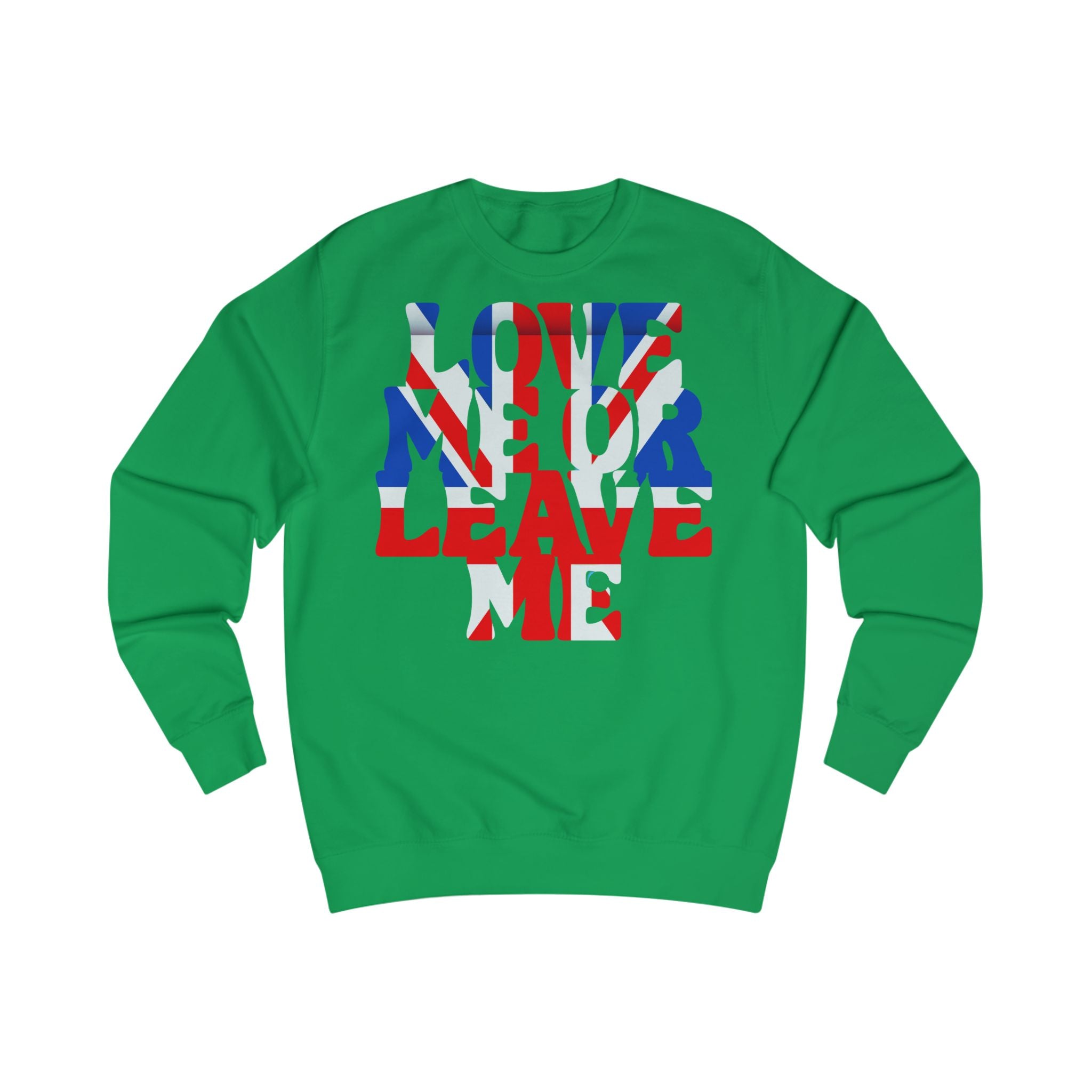 Union Jack Love Sweatshirt, British Pride, Unisex Clothing, Cozy Gift, Fall Fashion, Casual Wear, Travel Souvenir