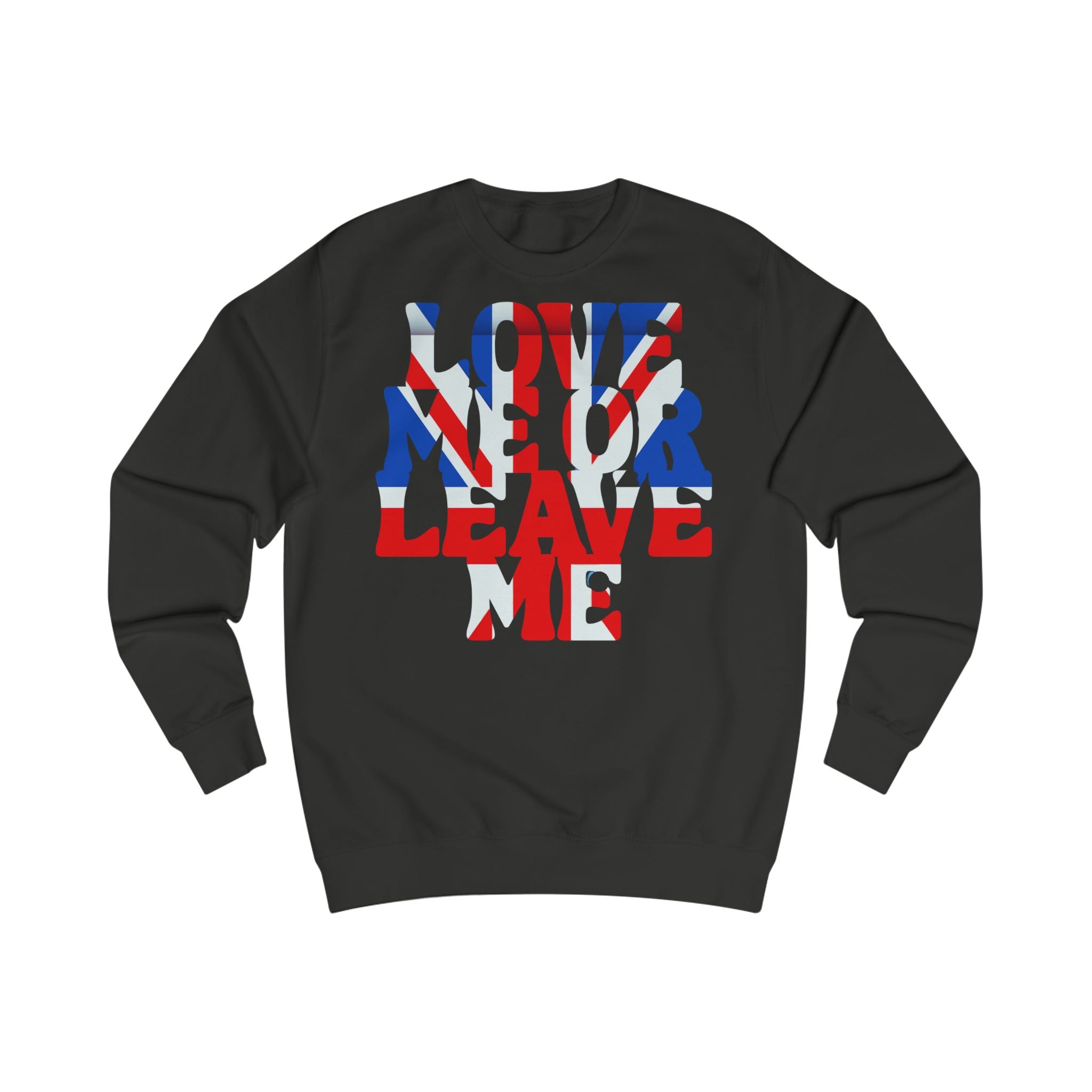 Union Jack Love Sweatshirt, British Pride, Unisex Clothing, Cozy Gift, Fall Fashion, Casual Wear, Travel Souvenir