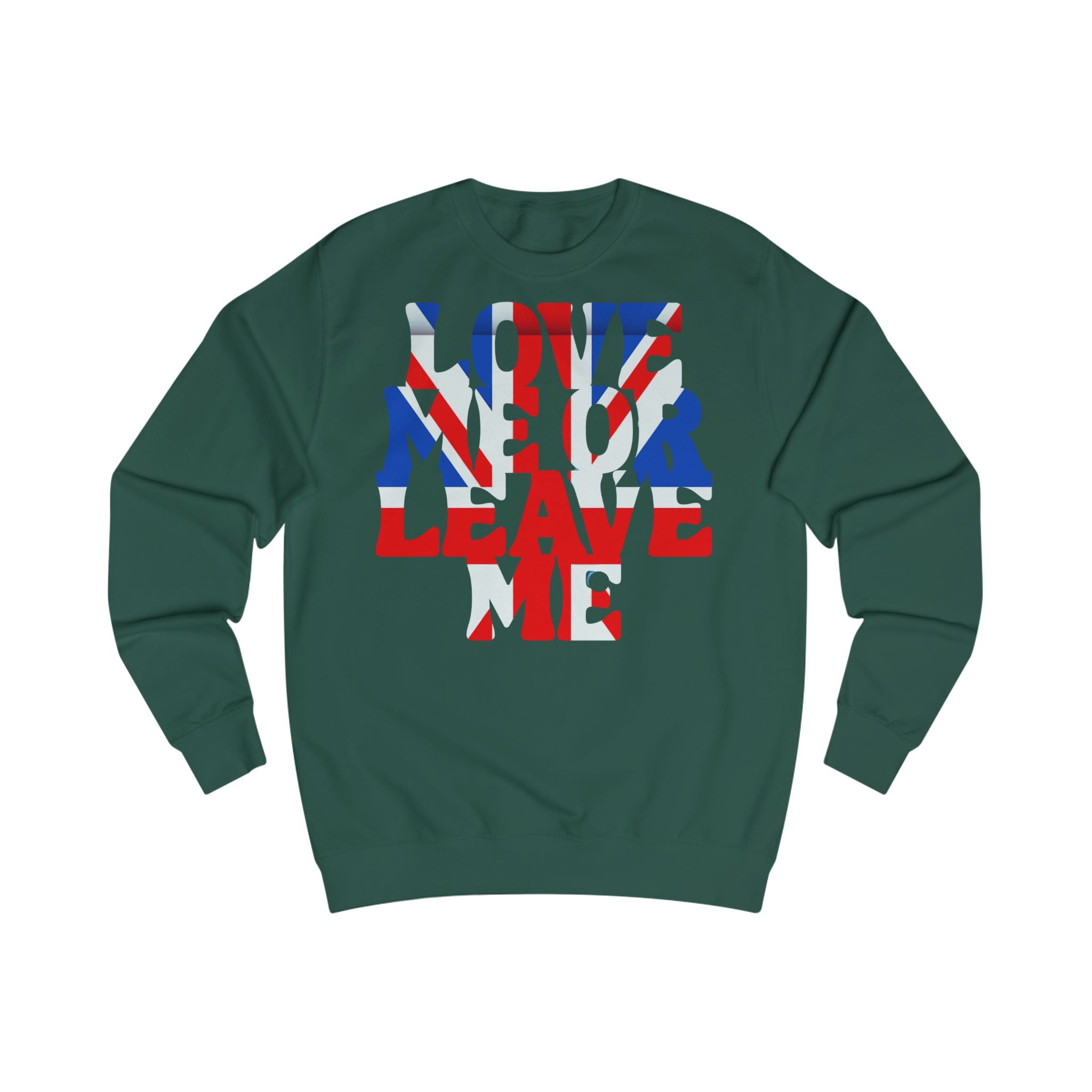 Union Jack Love Sweatshirt, British Pride, Unisex Clothing, Cozy Gift, Fall Fashion, Casual Wear, Travel Souvenir