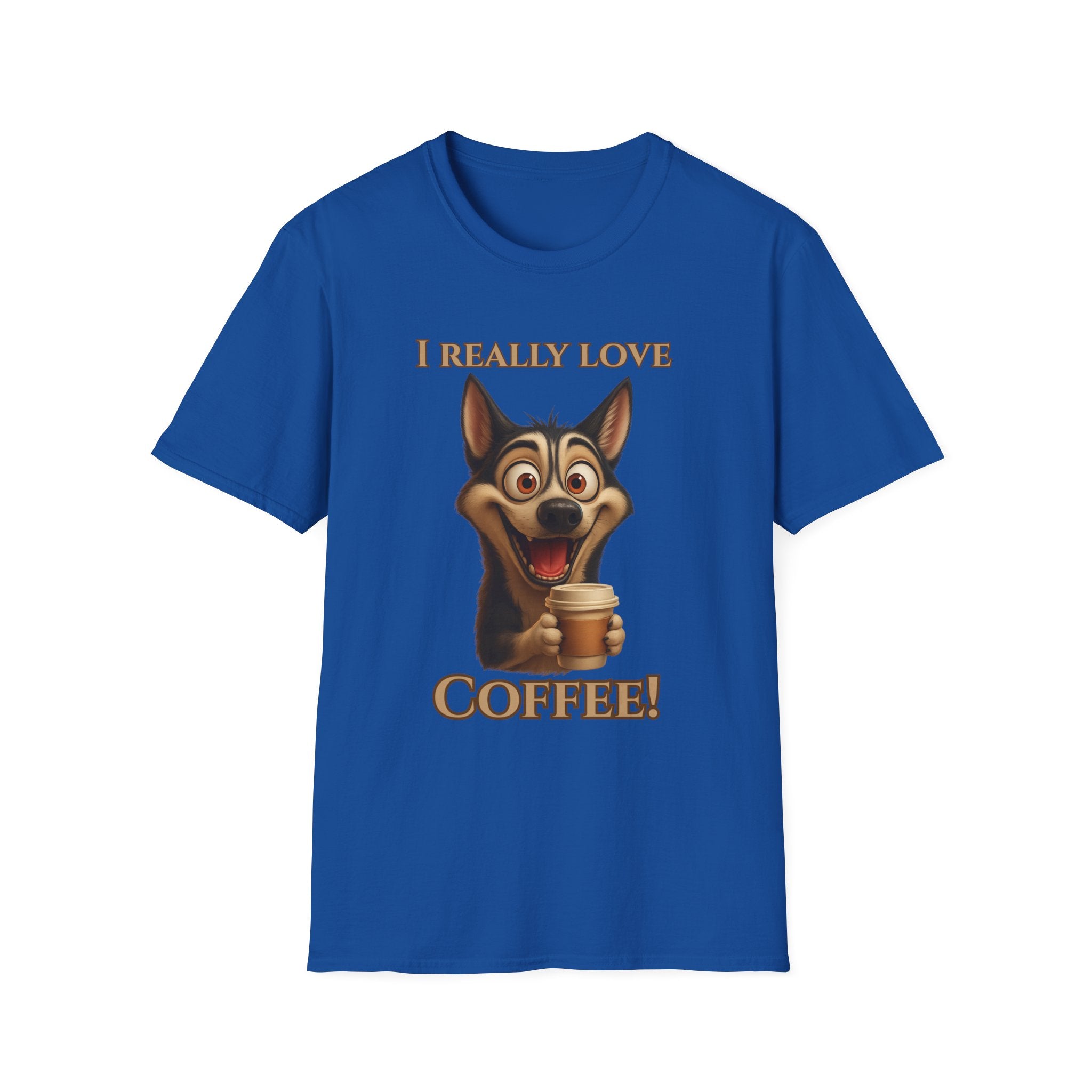 Coffee Lover Unisex Tee, Funny Dog T-Shirt, Cute Pet Apparel, Gift for Dog Lovers, Birthday and Coffee Enthusiasts