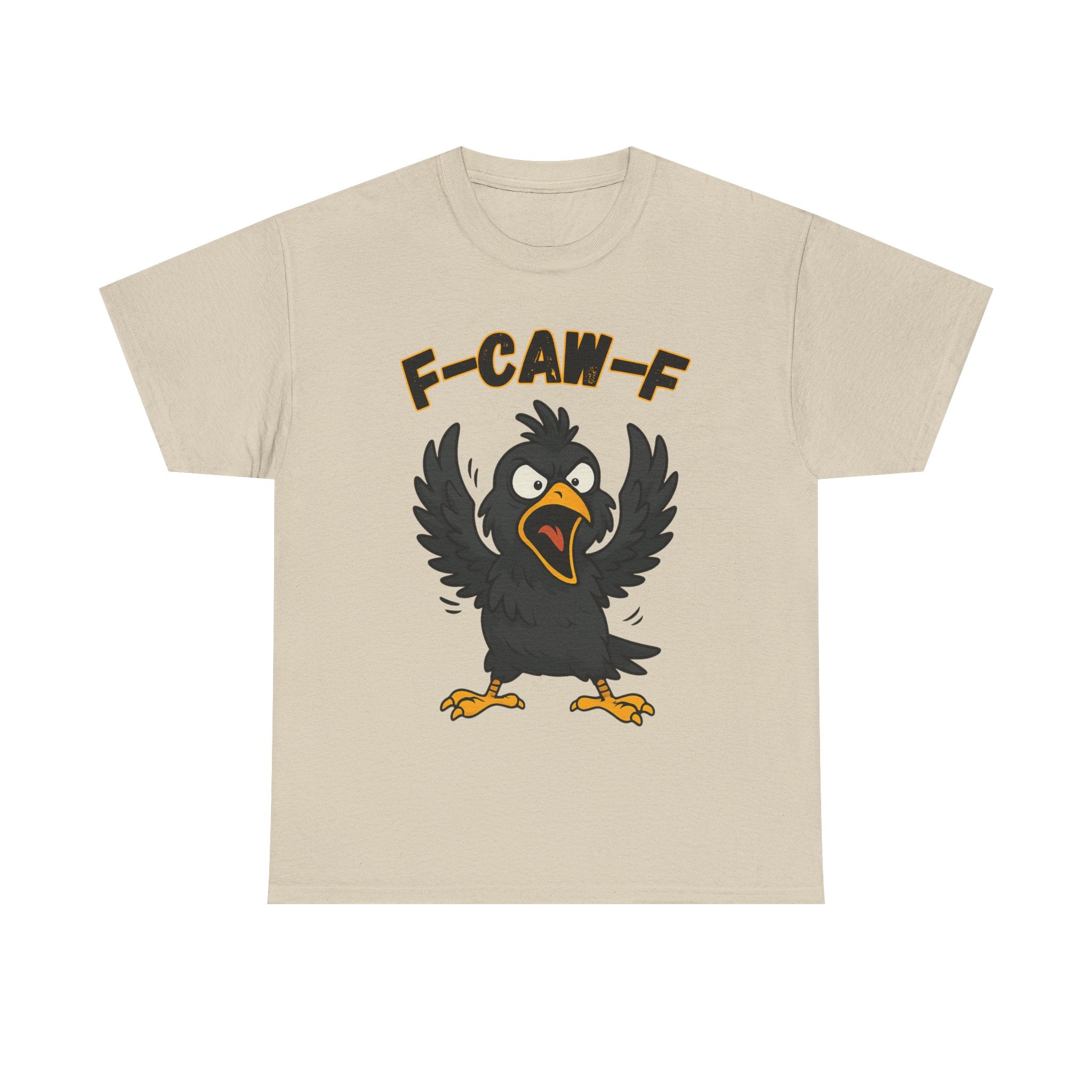 F-Caw-F Unisex Heavy Cotton Tee, Funny Graphic Shirt, Casual Wear, Unique Gift, Bird Lover Apparel