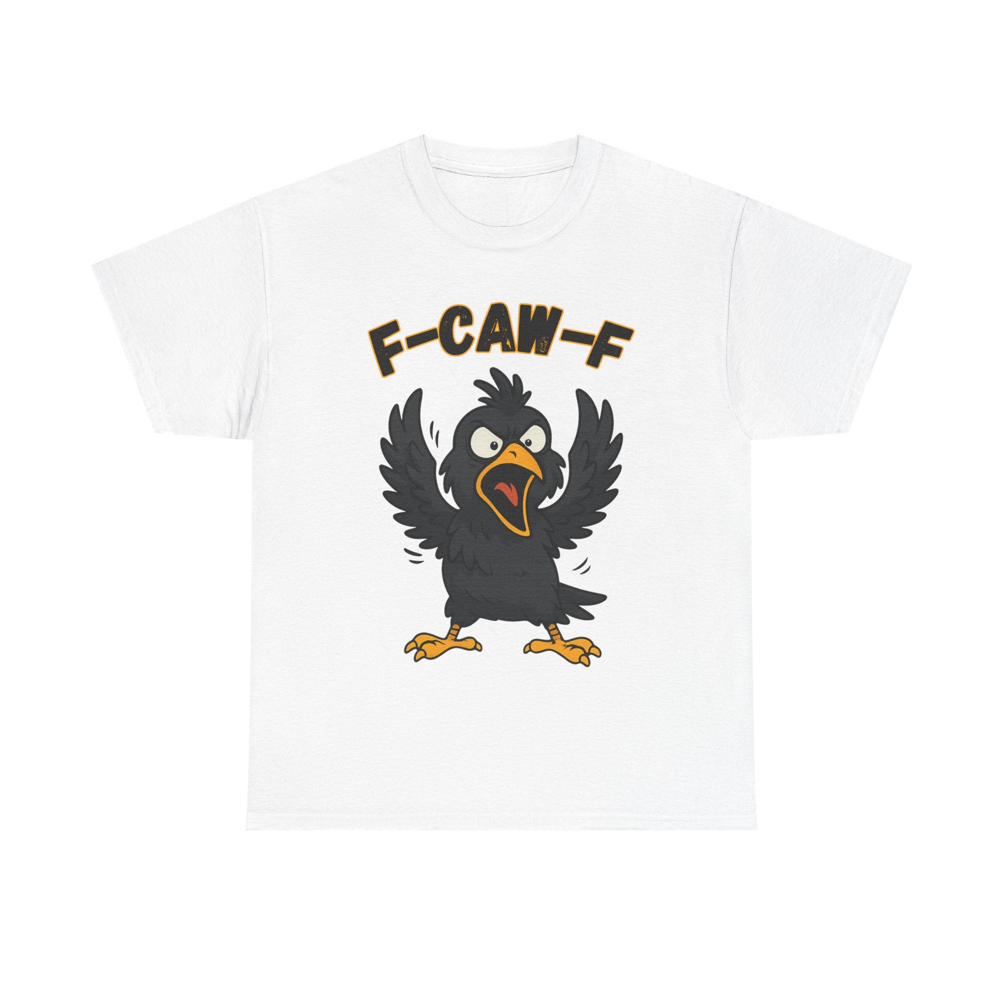 F-Caw-F Unisex Heavy Cotton Tee, Funny Graphic Shirt, Casual Wear, Unique Gift, Bird Lover Apparel