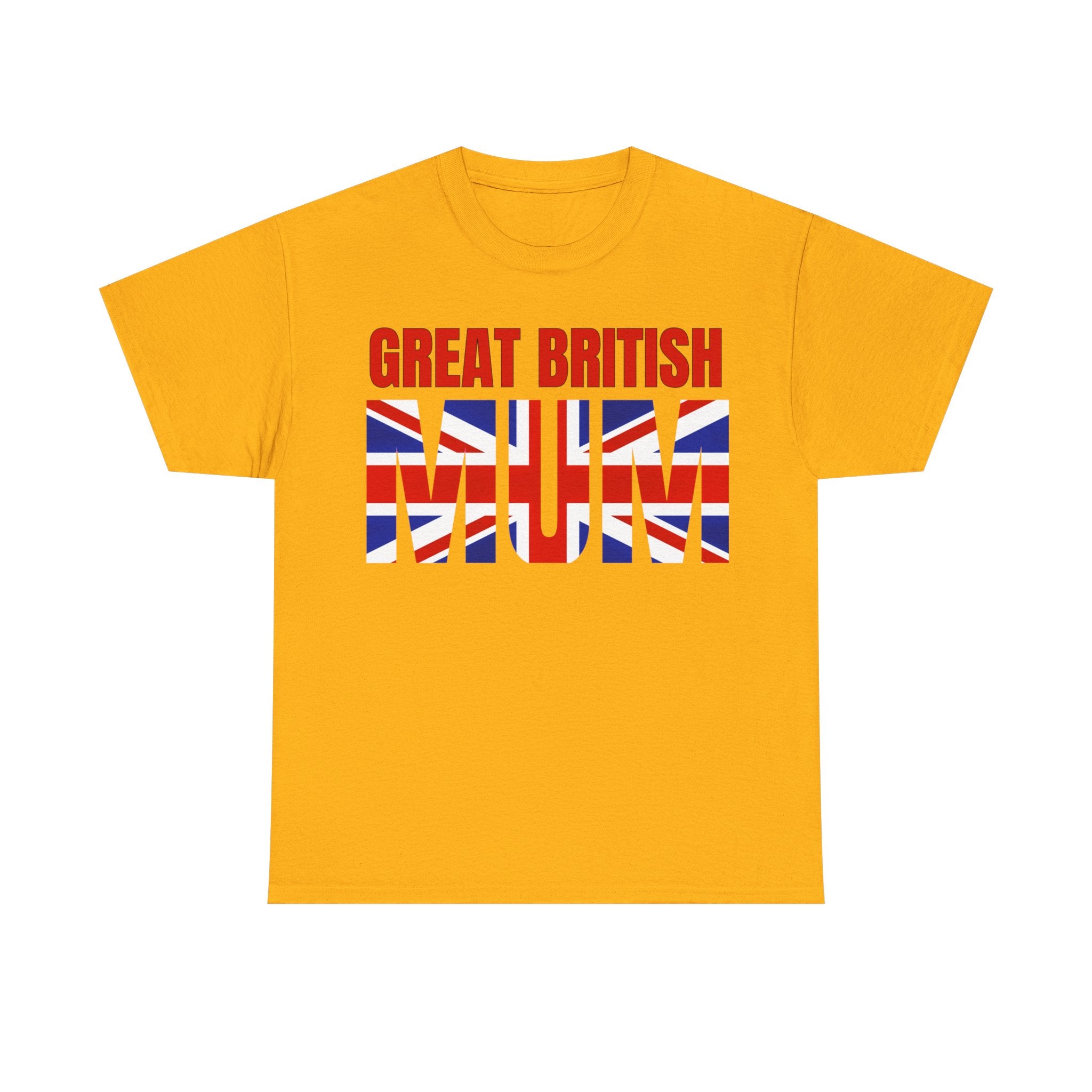 Great British Mum Tee - Unisex Heavy Cotton T-Shirt, Gift for Mother's Day, UK Pride Apparel, British Mum Gift, Casual Wear