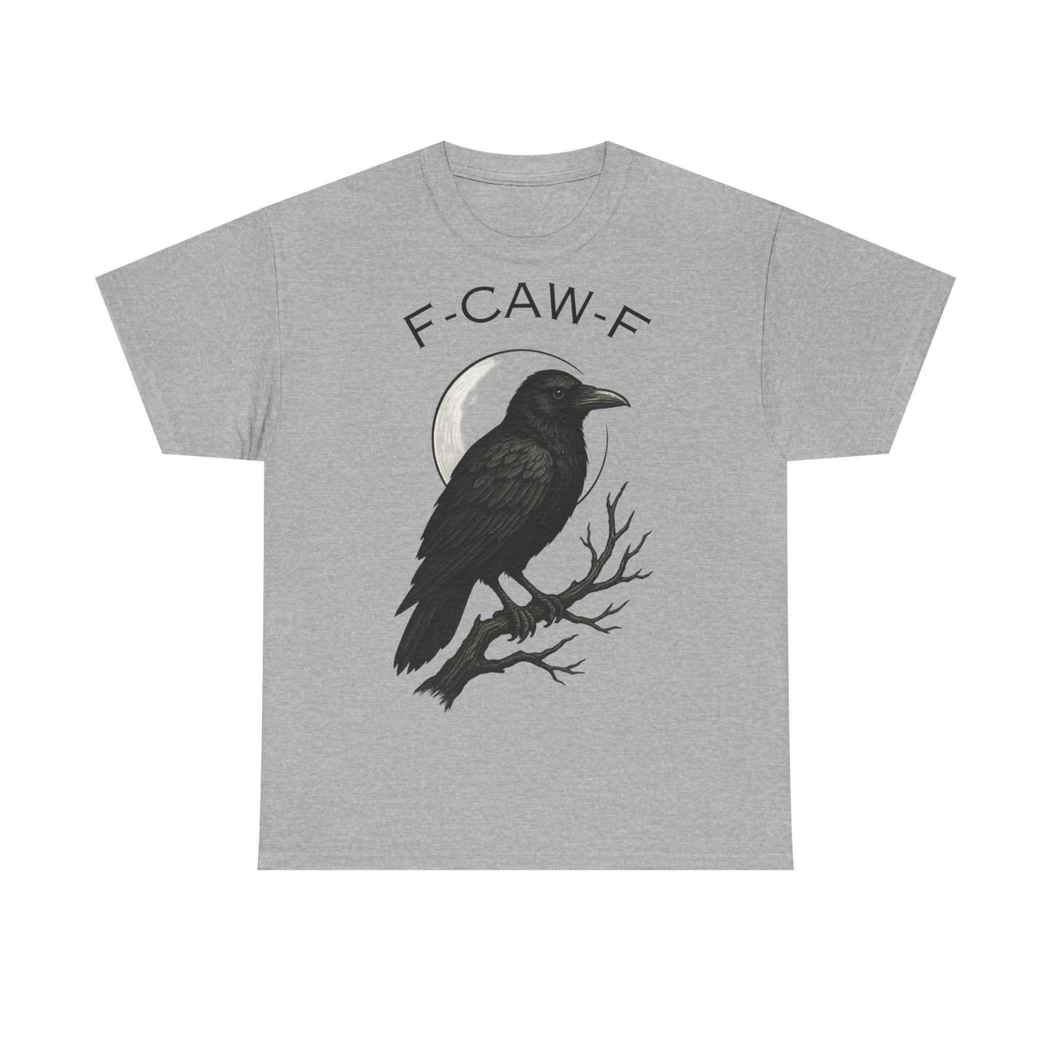 Caw-F Unisex Cotton Tee, Raven Shirt, Bird Lover Gift, Halloween Apparel, Nature T-Shirt, Unique Graphic Tee
