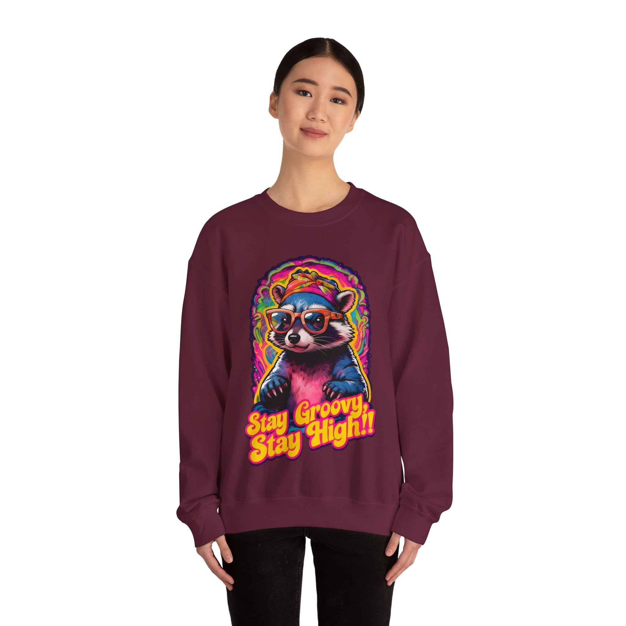 Stay Groovy Raccoon Sweatshirt