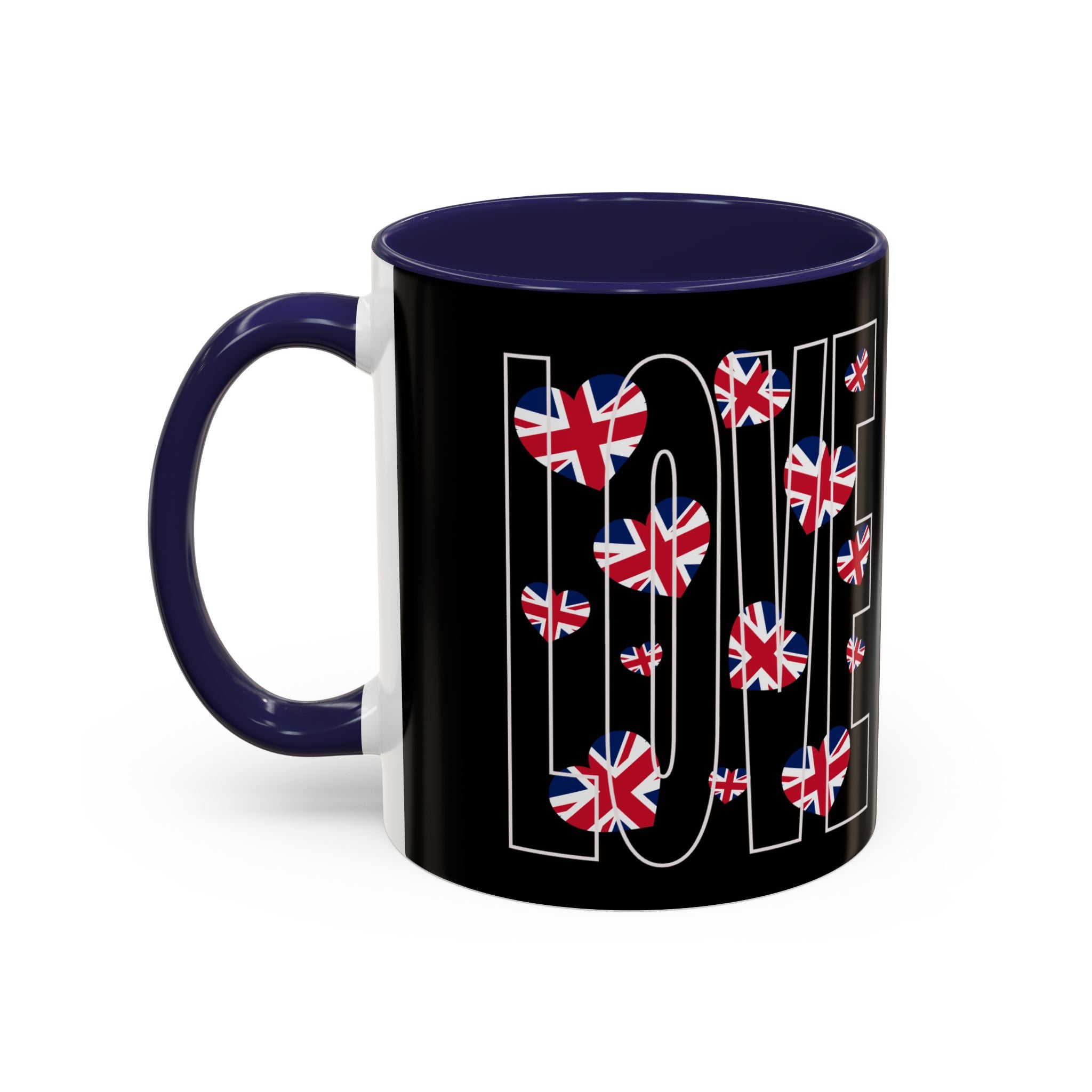 British Flag Accent Coffee Mug - Perfect Gift for Tea Lovers, Home Decor, British Pride, Daily Use, Unique Coffee Cup