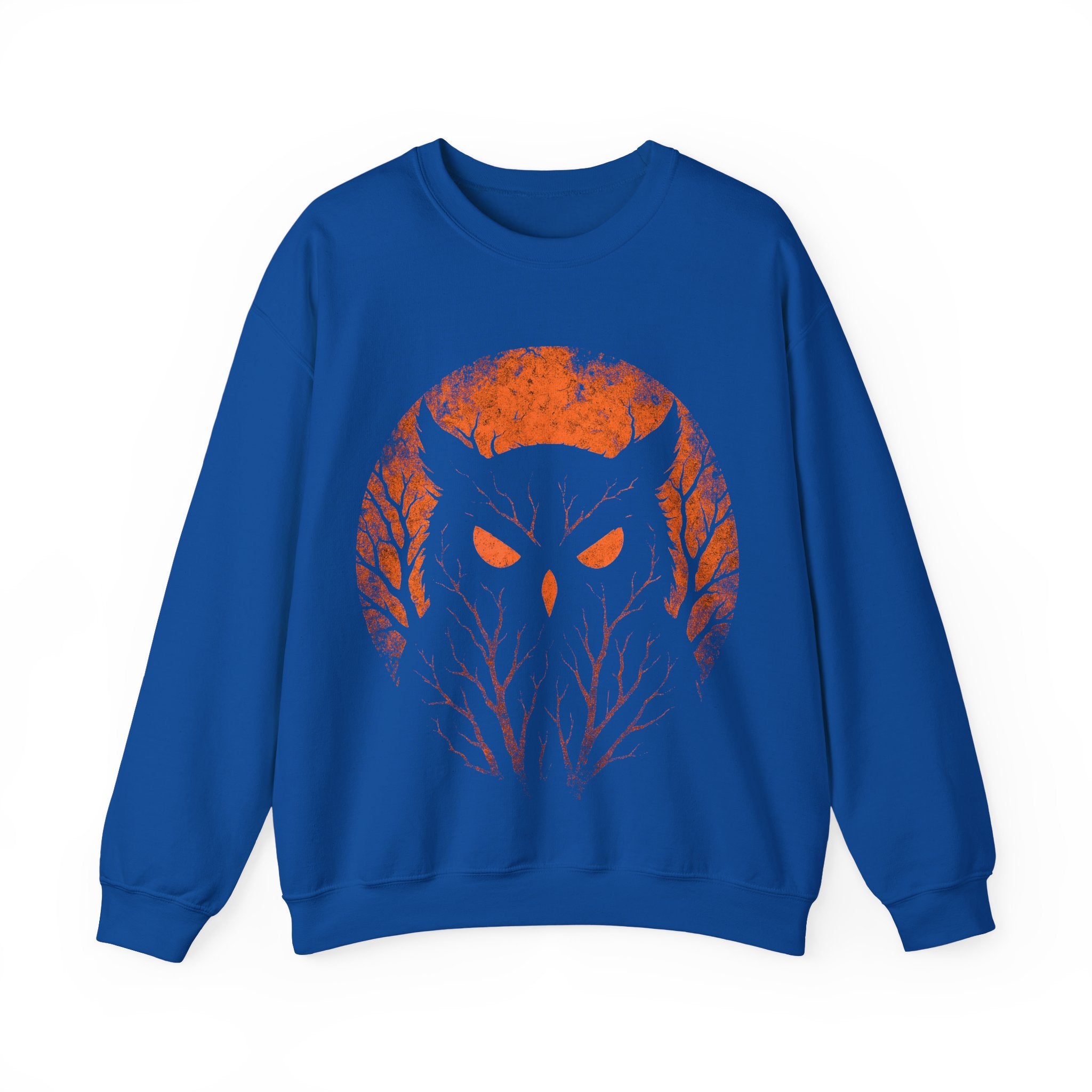 Mysterious Owl Crewneck Sweatshirt for Fall Celebrations