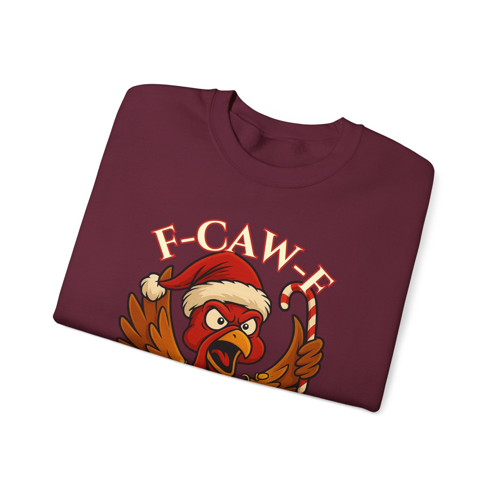 Funny Christmas Sweatshirt - 'F-Caw-F I'm Merry' Unisex Crewneck