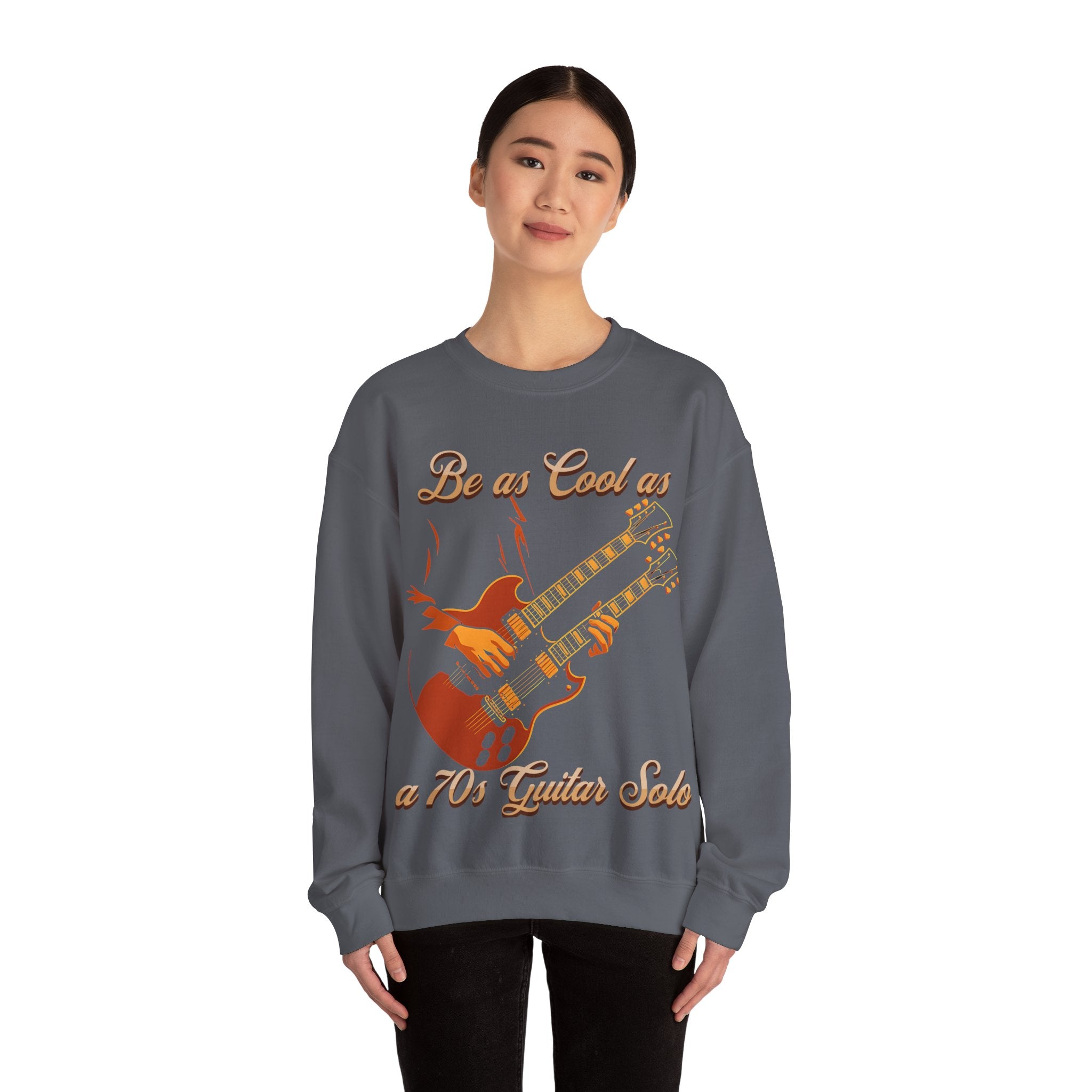 Vintage Guitar Solo Crewneck Sweatshirt | Be as Cool as a 70's Guitar Solo