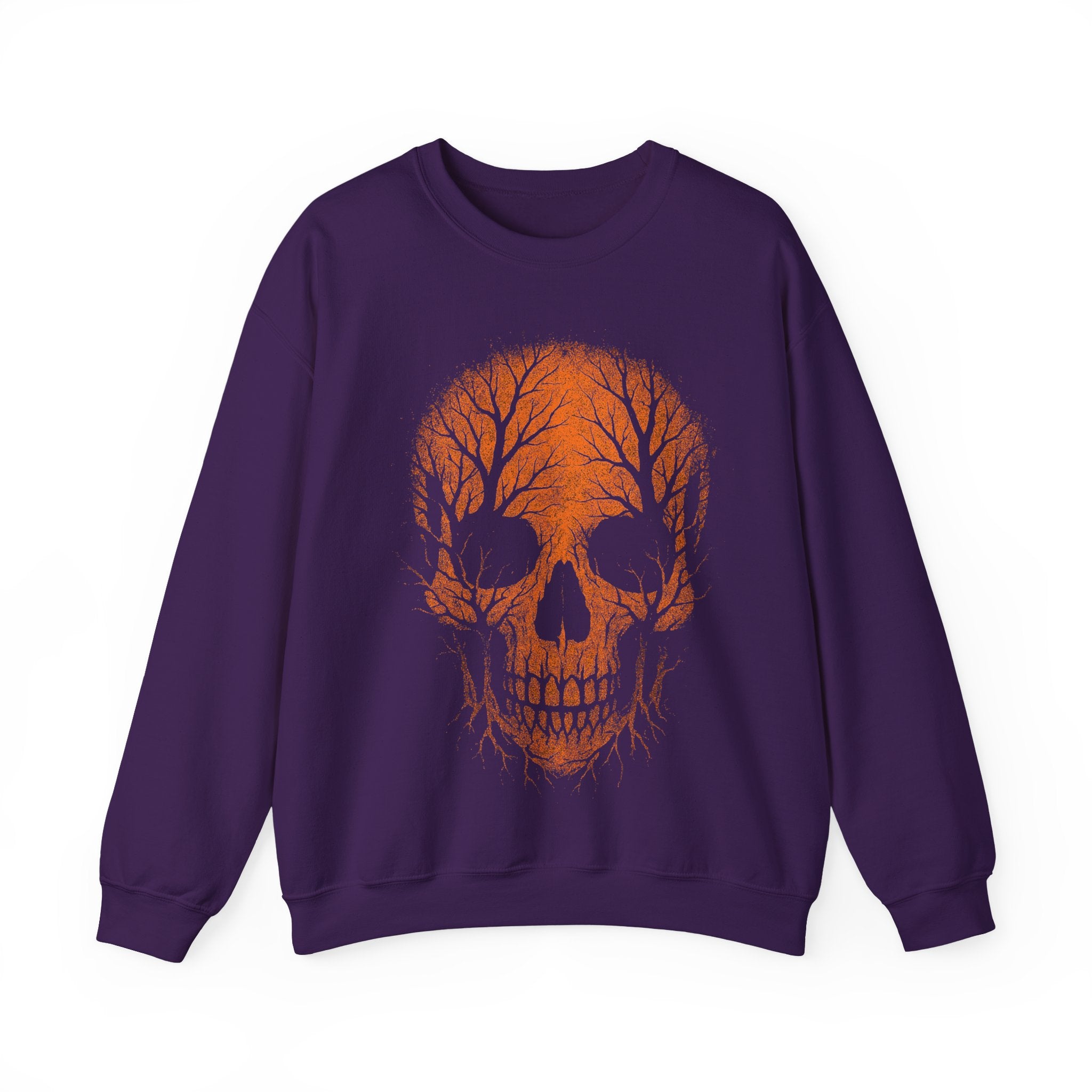 Halloween Skull Trees Crewneck Sweatshirt