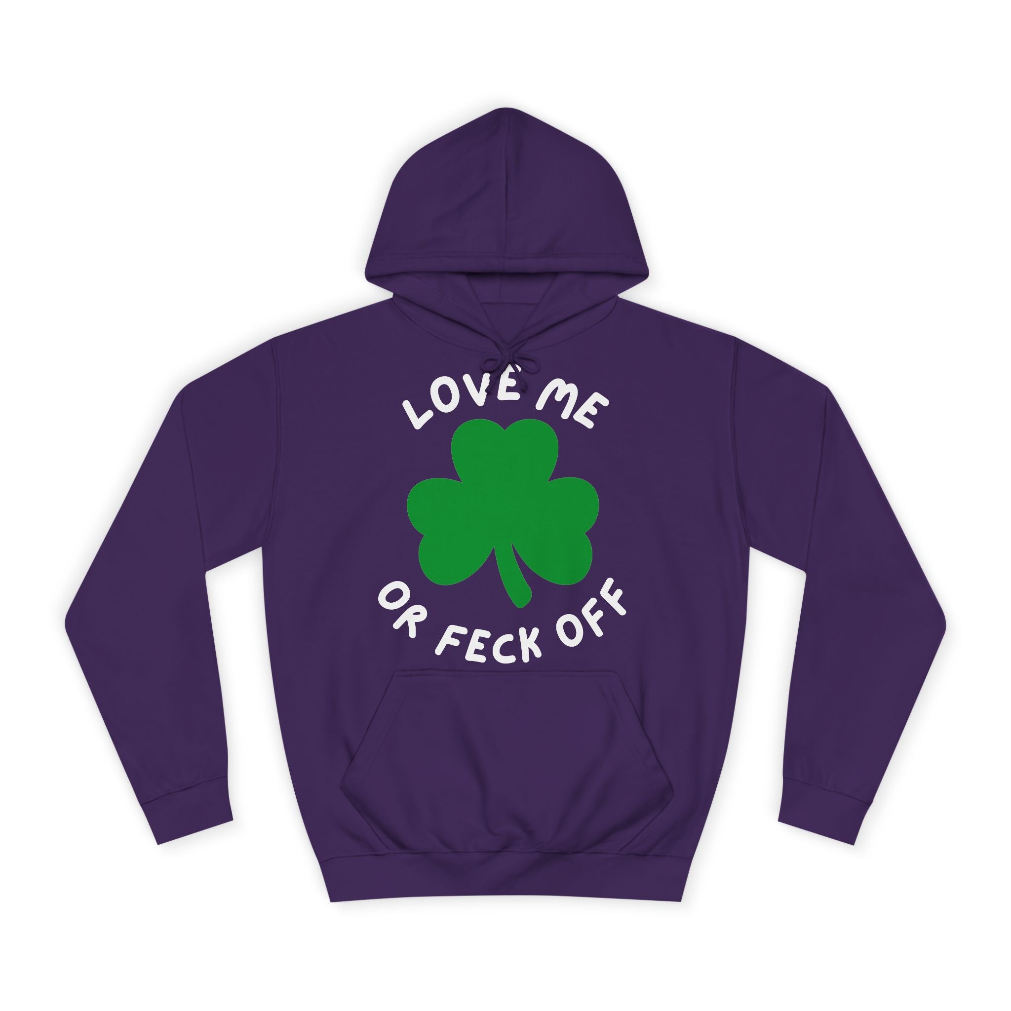 Unisex College Hoodie with Funny St. Patrick's Day Design, Cute Gift for Students, Party Wear, College Apparel, Yellow Sweatshirt