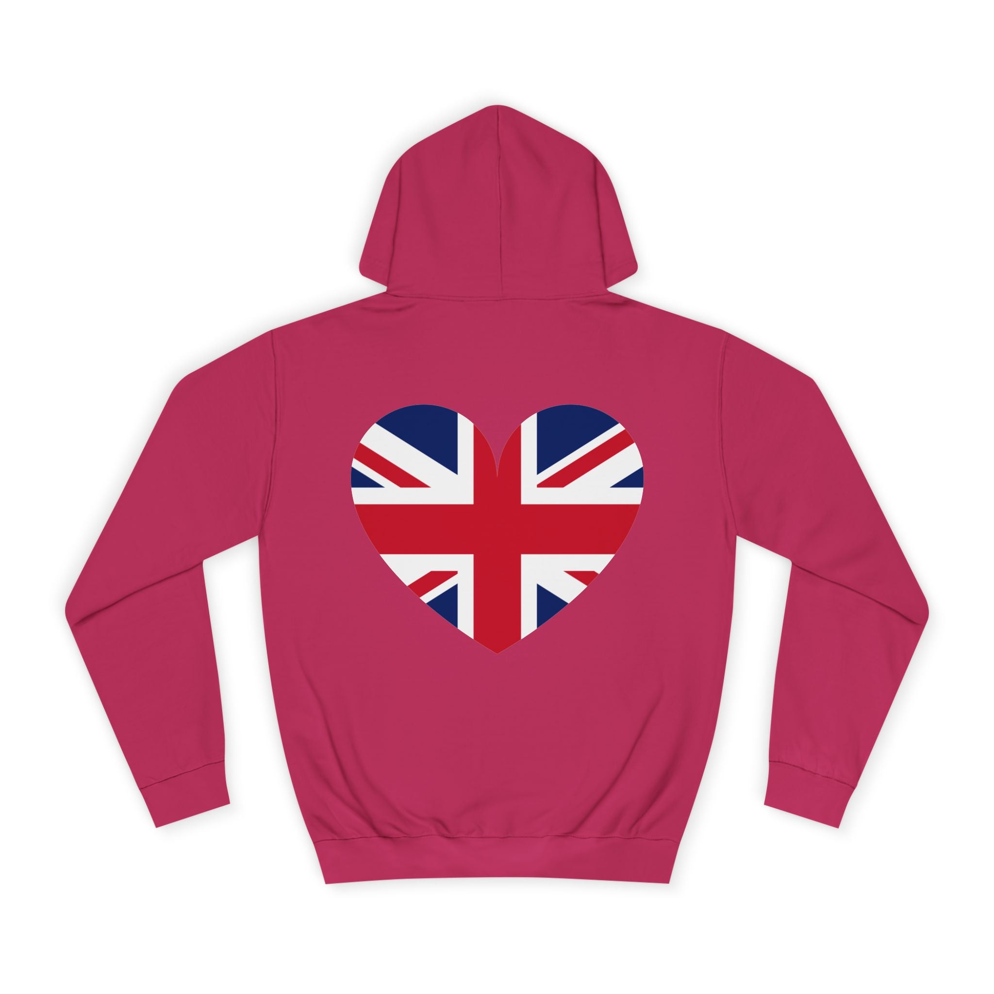 Love Me or Leave Me College Hoodie - Unisex Casual Wear, Cozy Street Style, Perfect Gift, British Heart Design